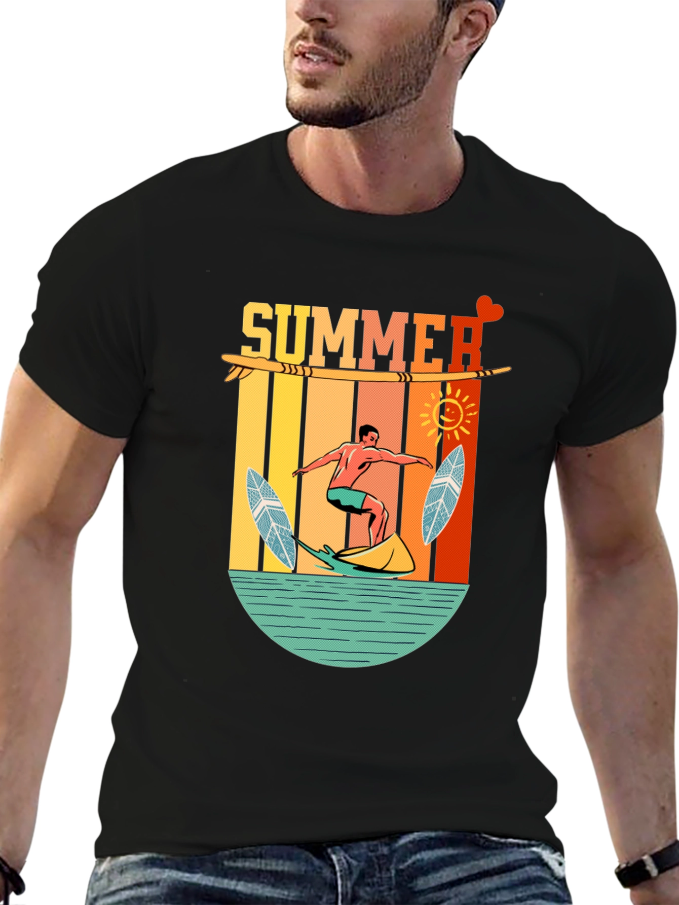 Summer Surfing T-Shirt - Beach Vibes