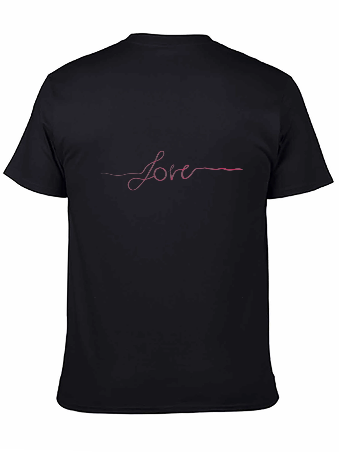 Love Script Black Tee - Stylish Casual Wear