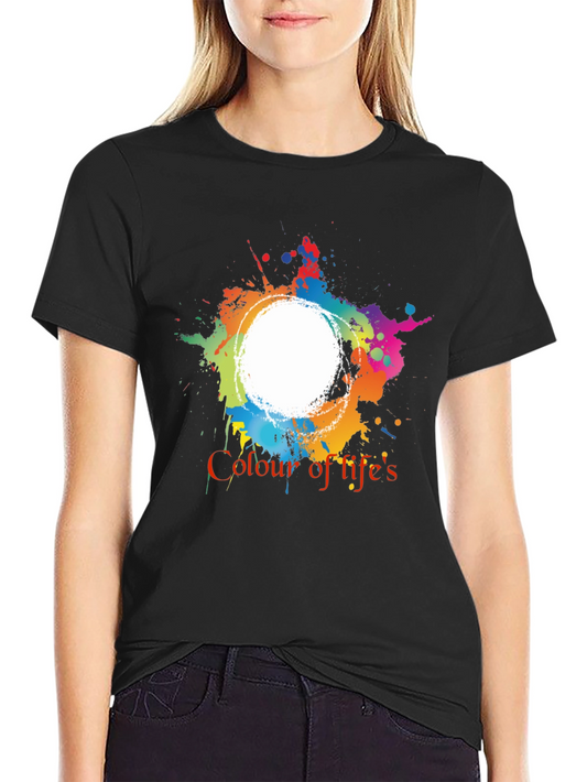 Colorful Life T-Shirt - Artistic Graphic Tee