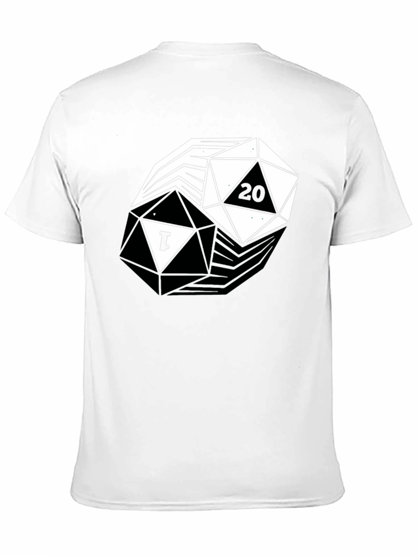 D&D Yin Yang D20 T-Shirt: Black