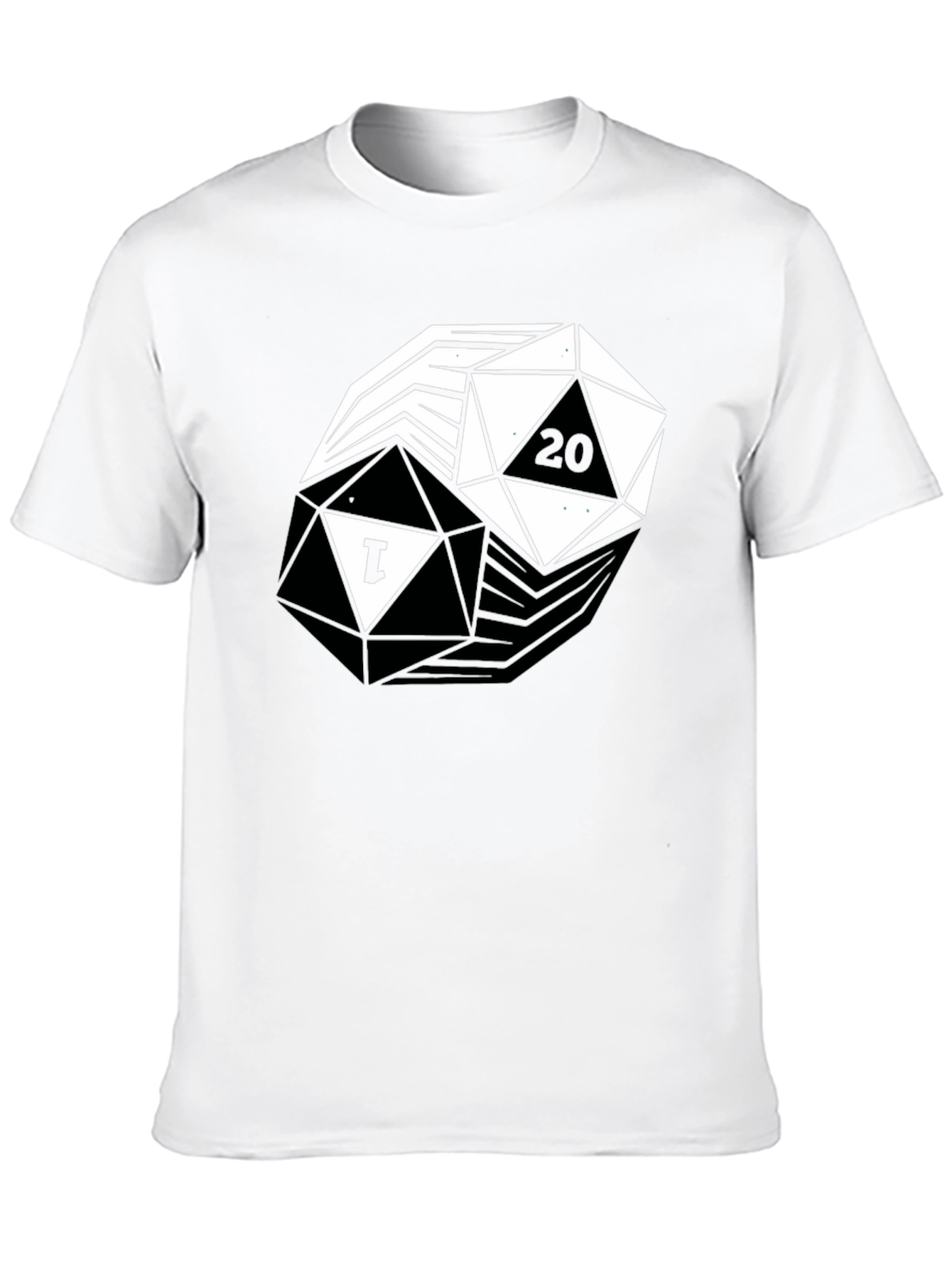 D&D Yin Yang D20 T-Shirt: Black