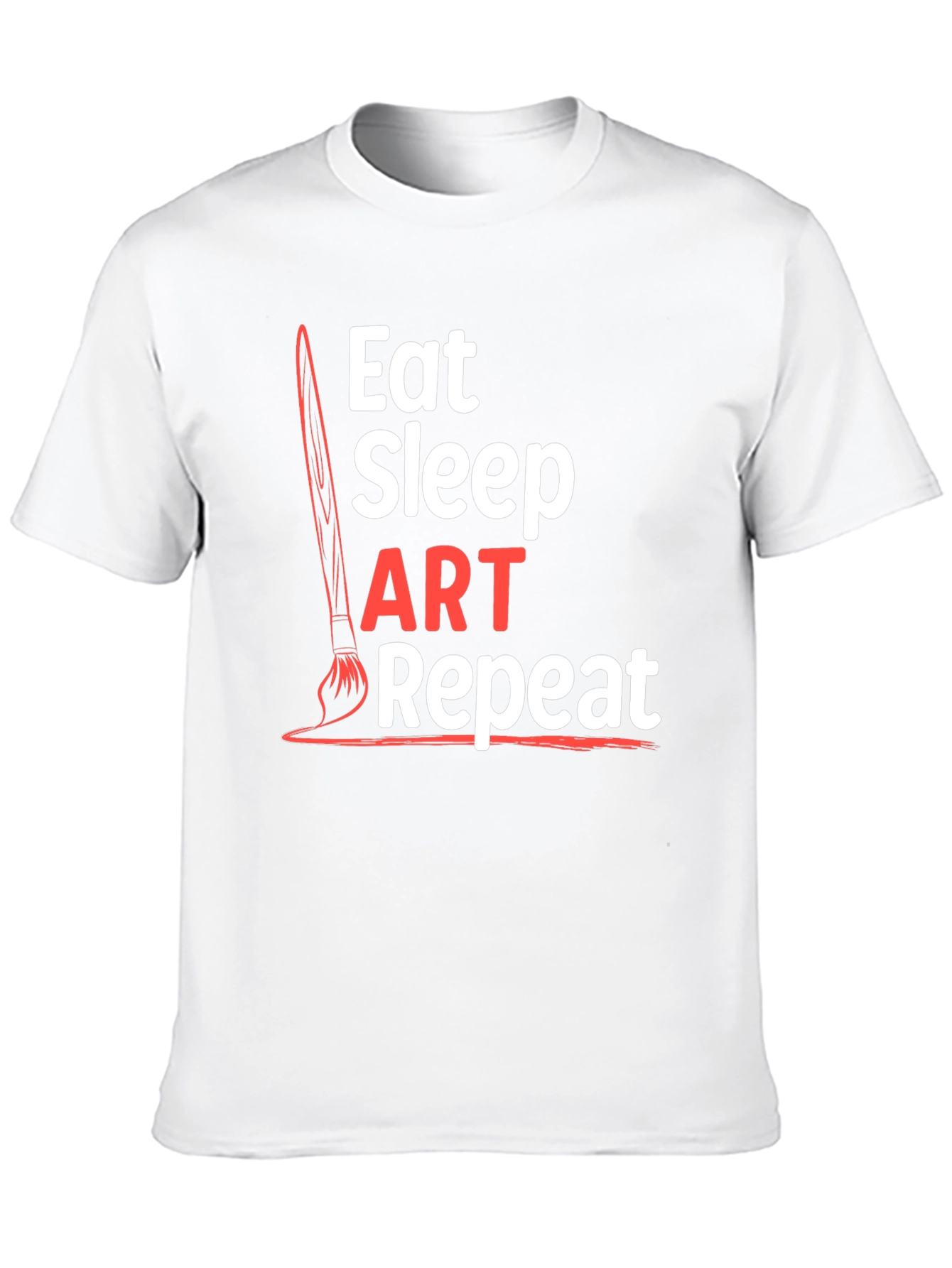 Eat Sleep Art Repeat Black Graphic T-Shirt