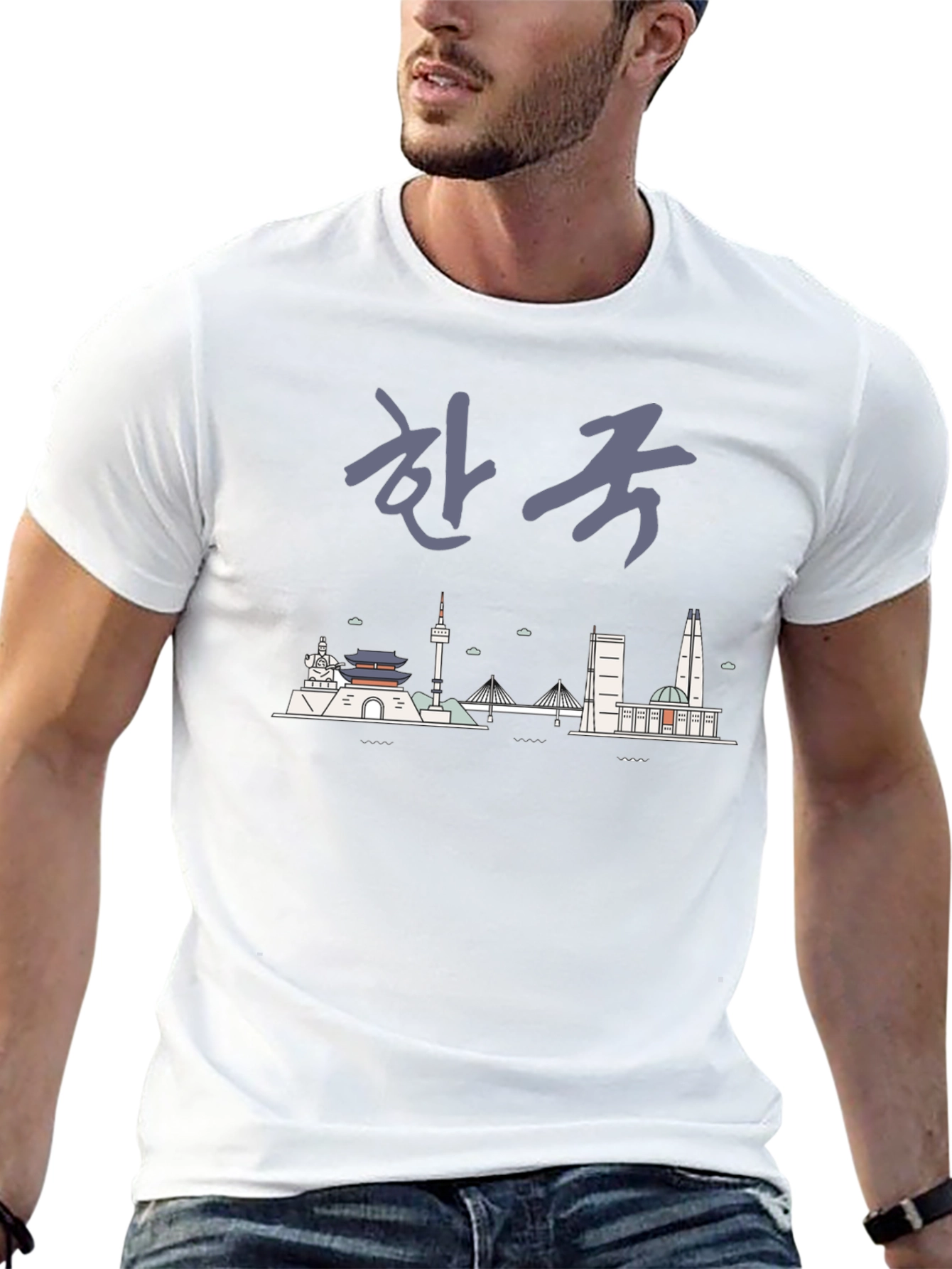 Seoul Skyline Graphic Tee