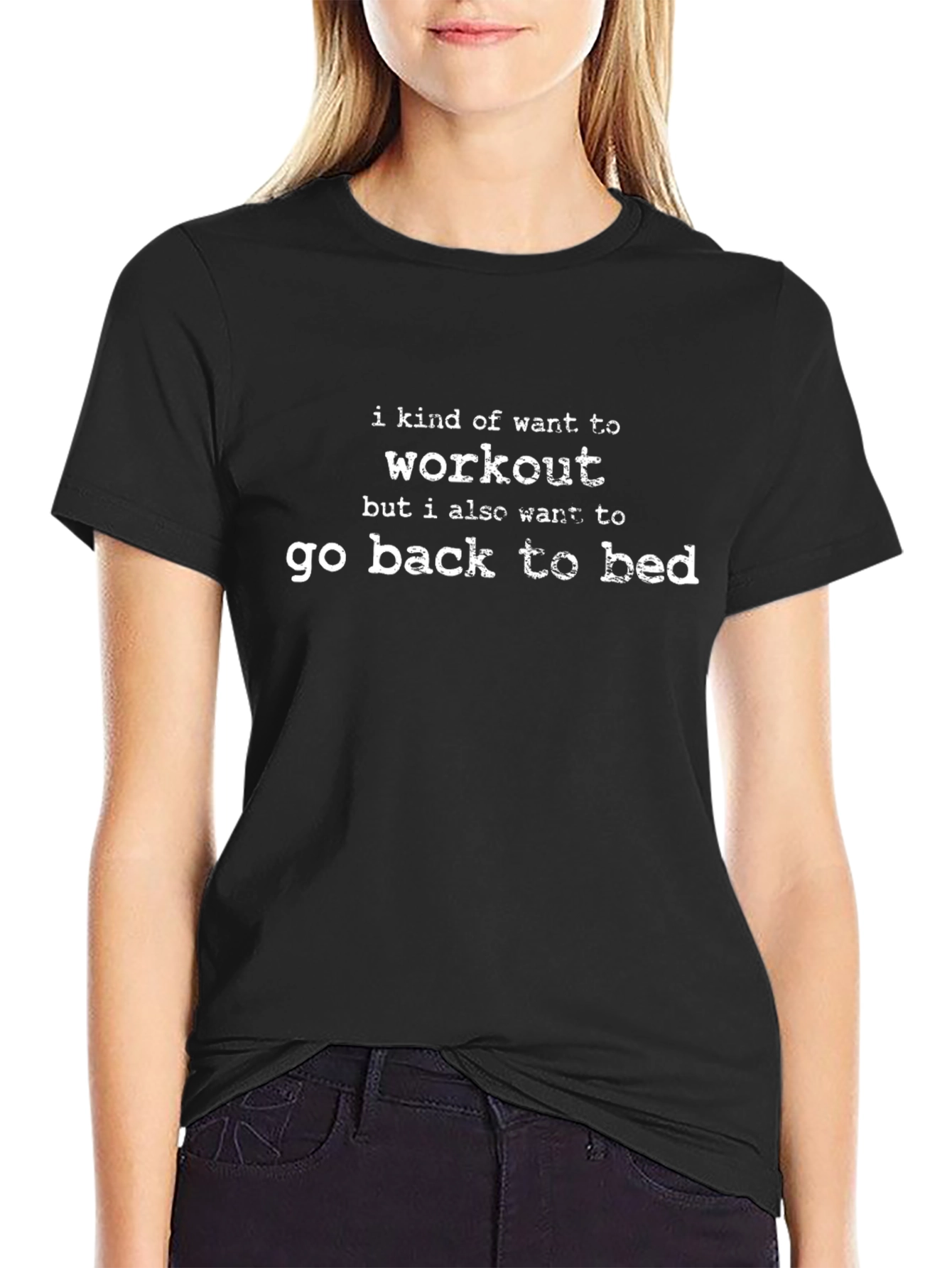 Funny Workout T-Shirt - Go Back To Bed