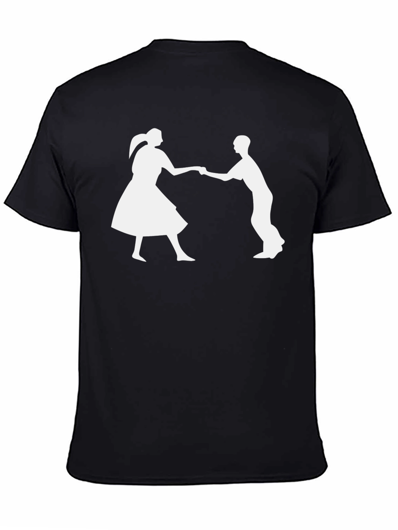 Retro Dance Silhouette T-Shirt - Black