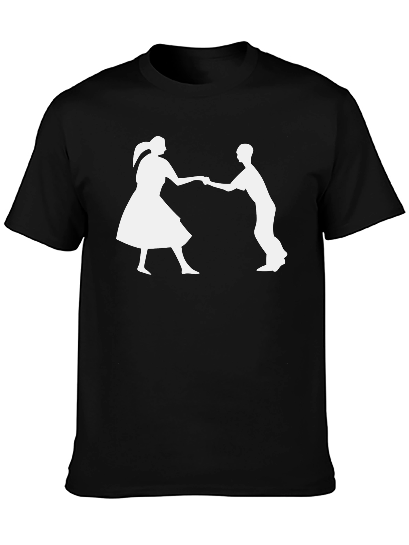 Retro Dance Silhouette T-Shirt - Black