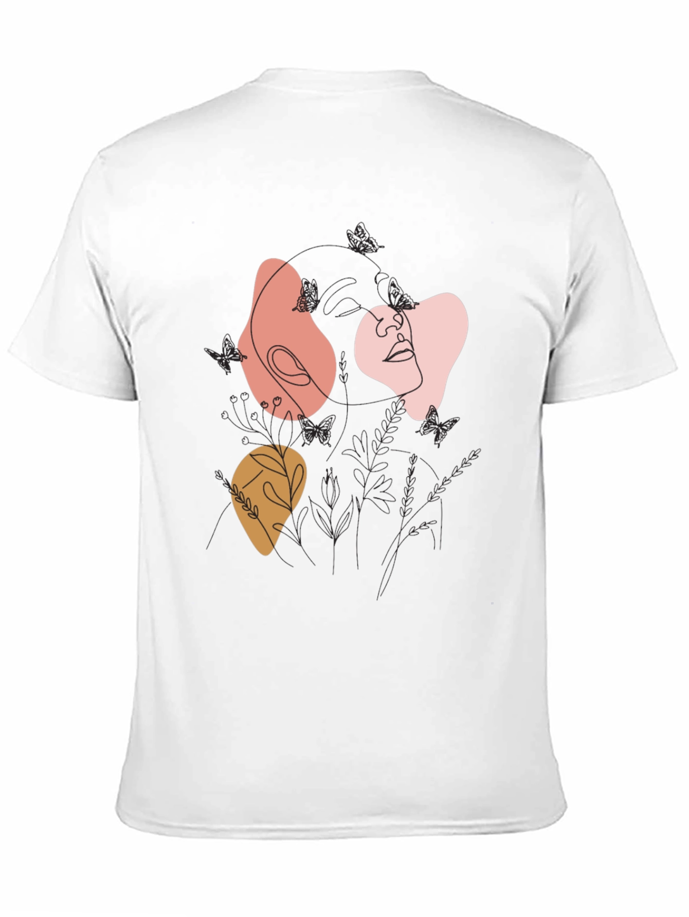 Abstract Line Art Graphic Tee - Modern Casual Top