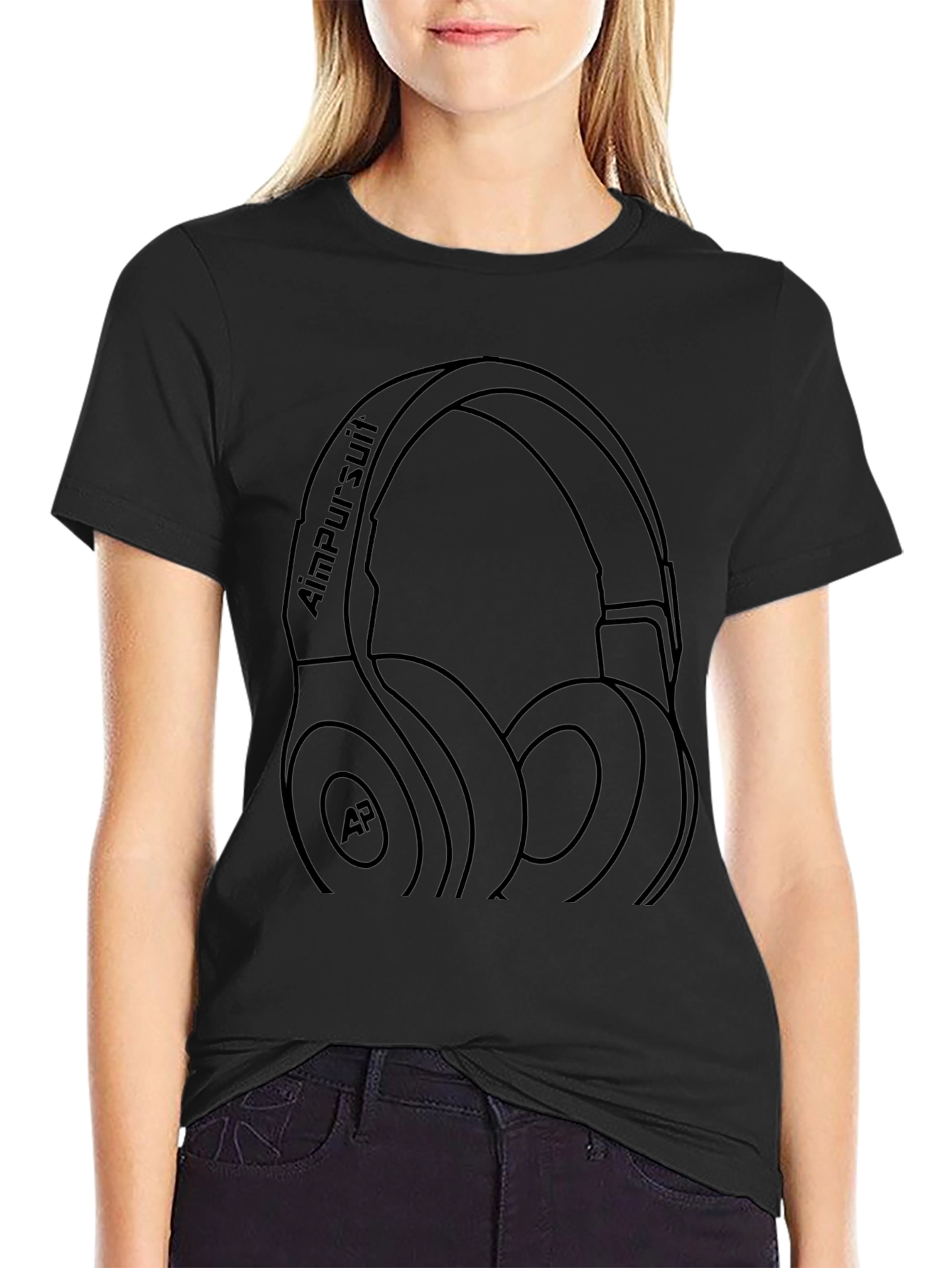 Aim Pursuit Headphone Graphic Tee - Black