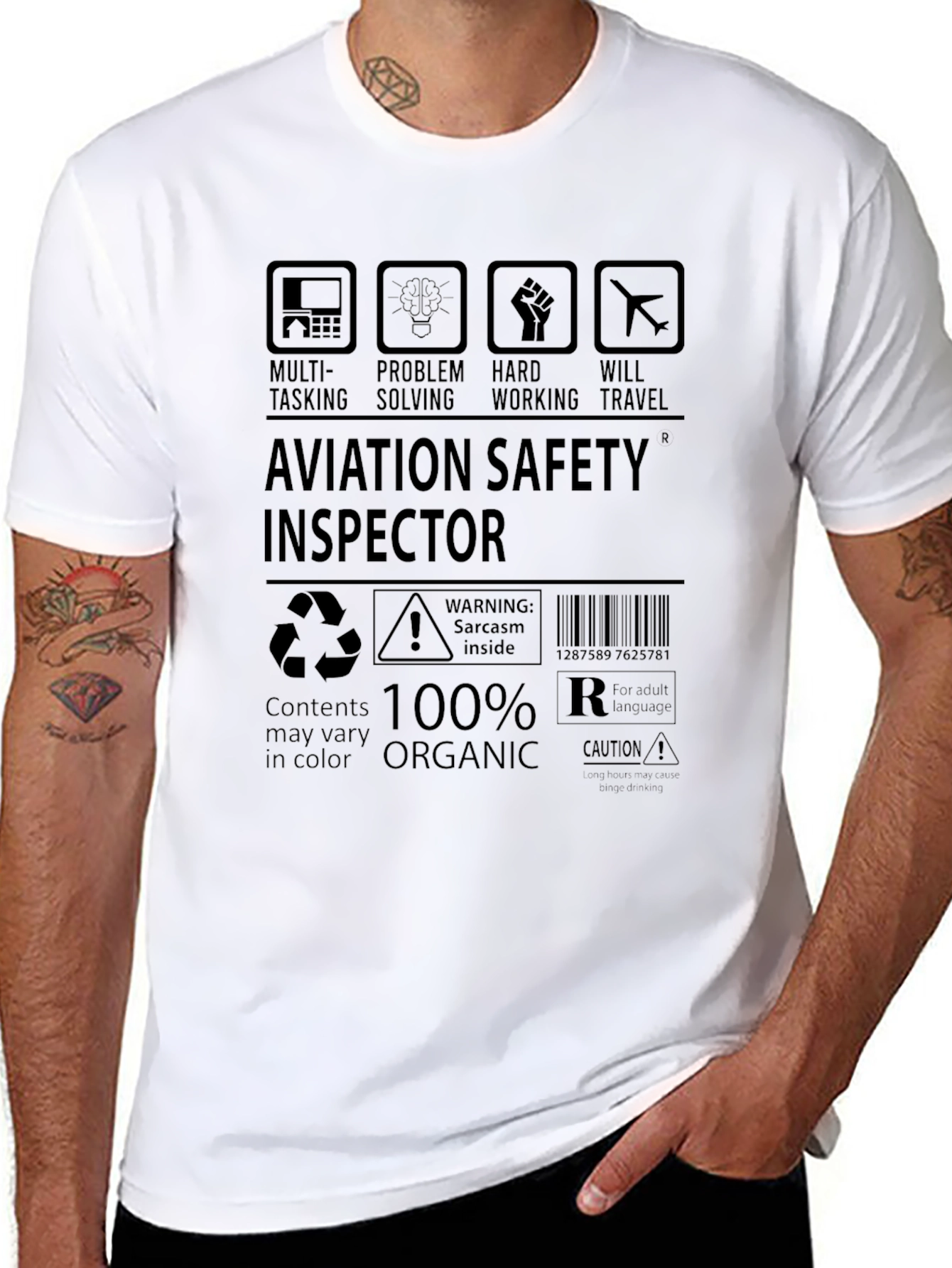 Aviation Safety Inspector 100% Organic Graphic Tee