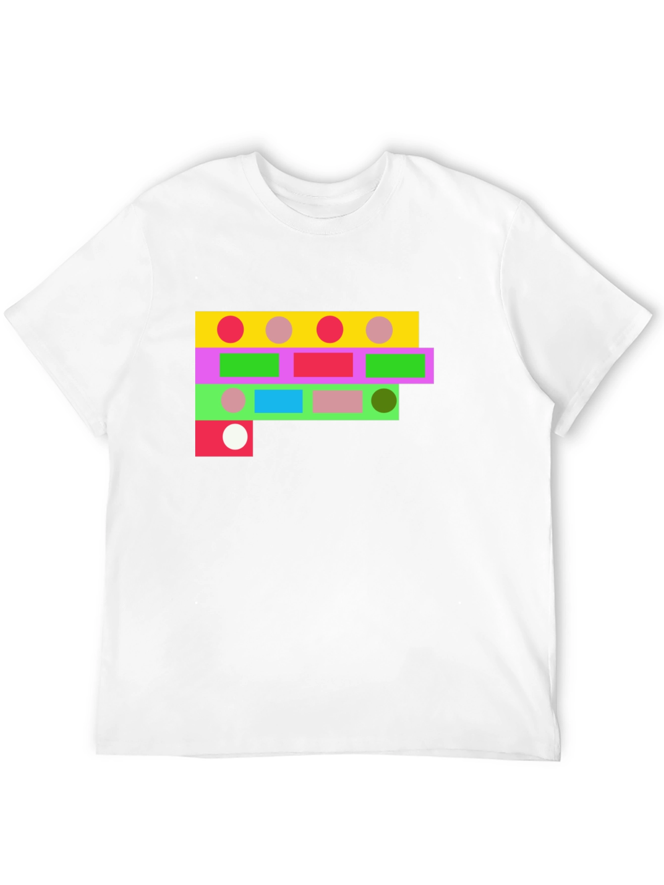 Geometric Shapes Black T-Shirt