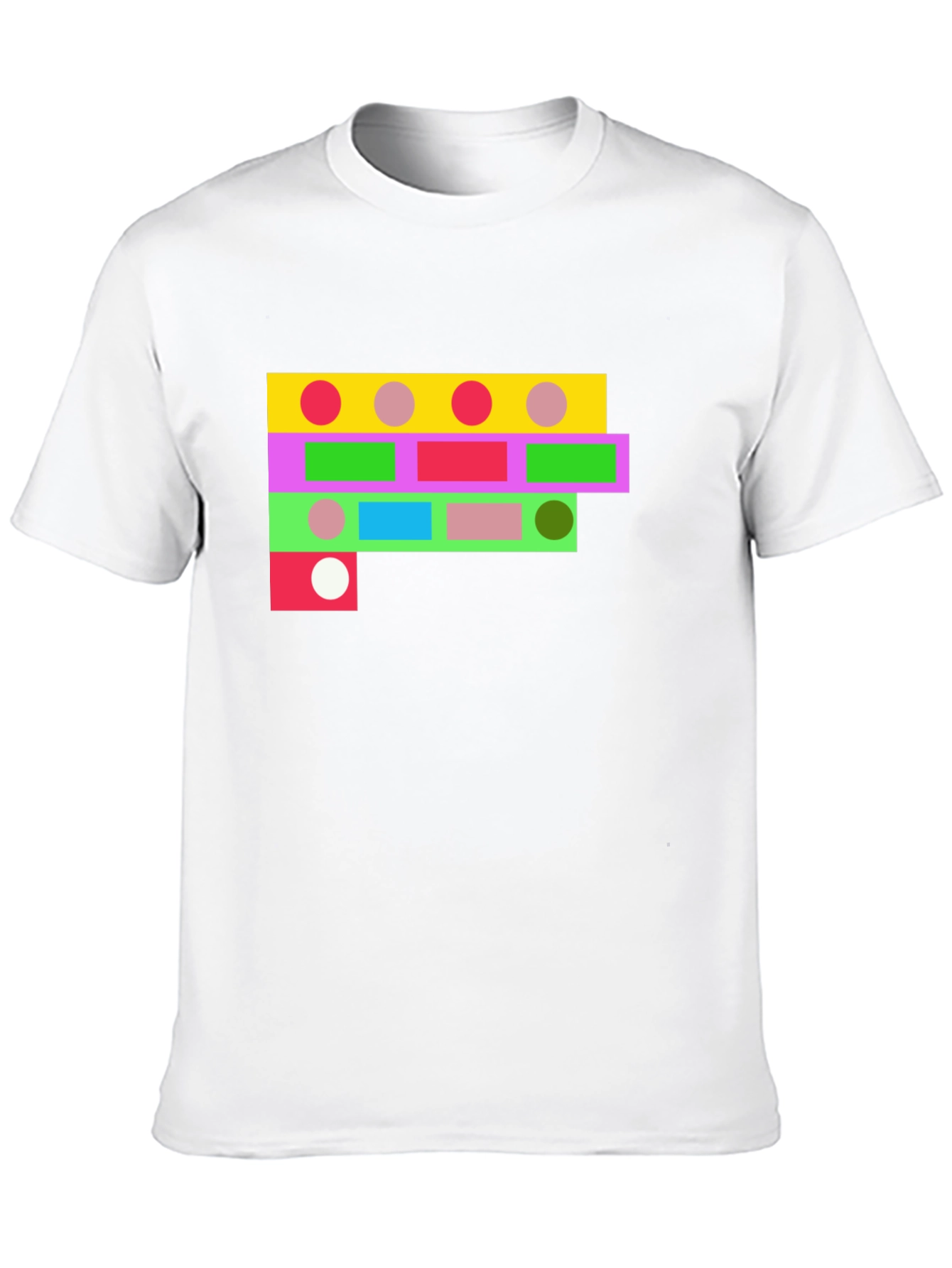 Geometric Shapes Black T-Shirt