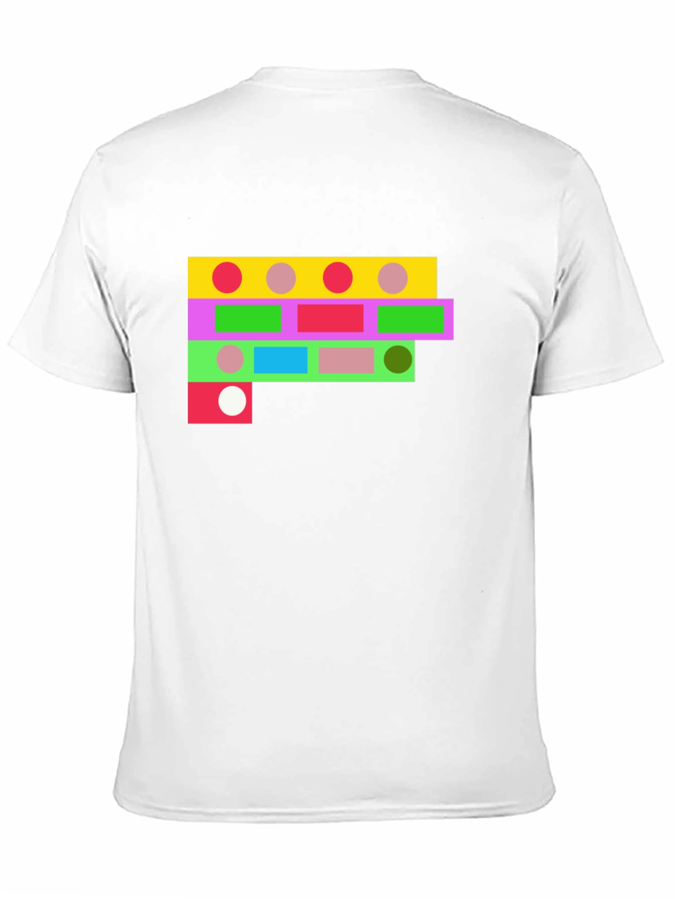 Geometric Shapes Black T-Shirt
