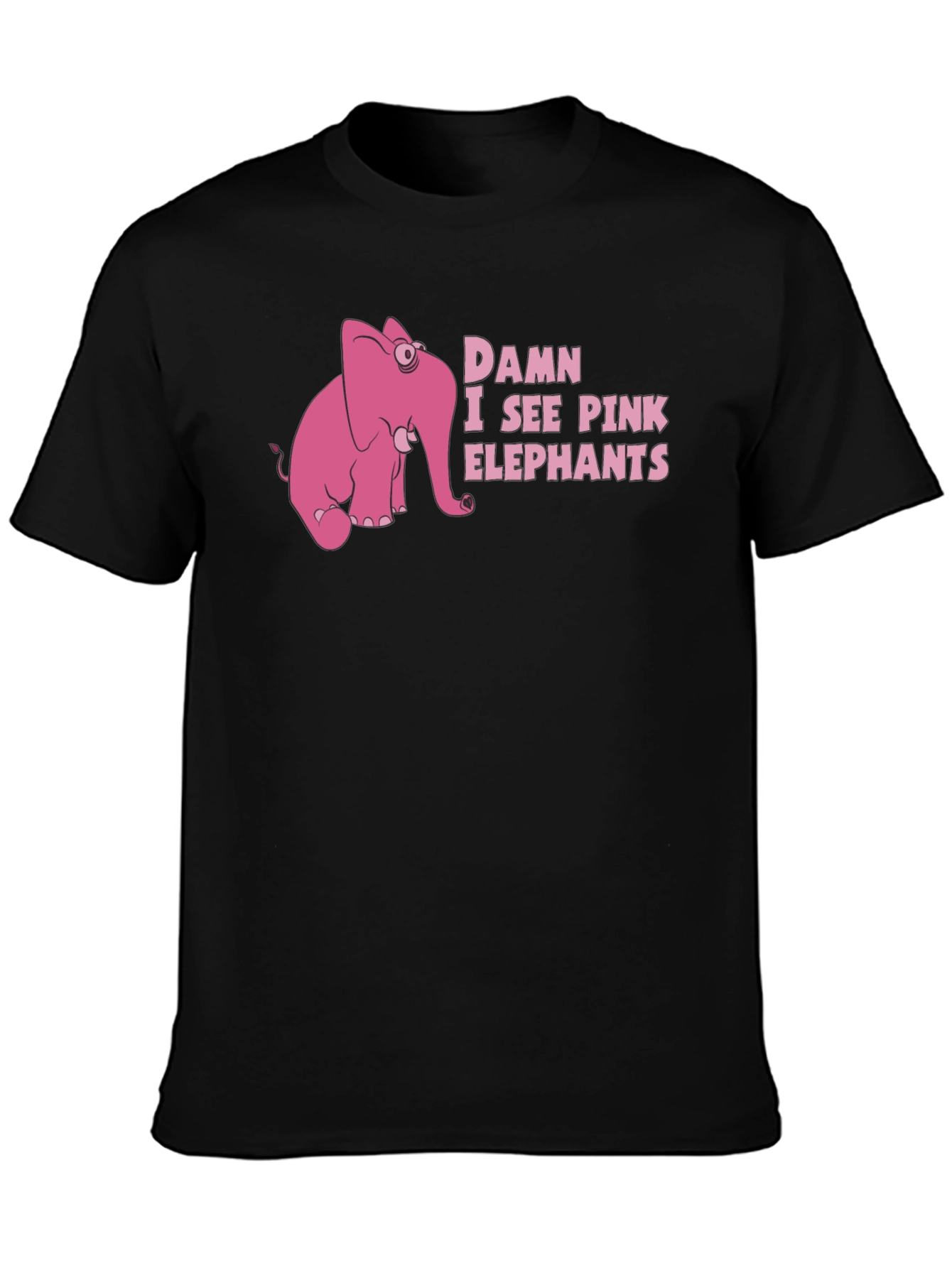 Damn I See Pink Elephants Graphic T-Shirt