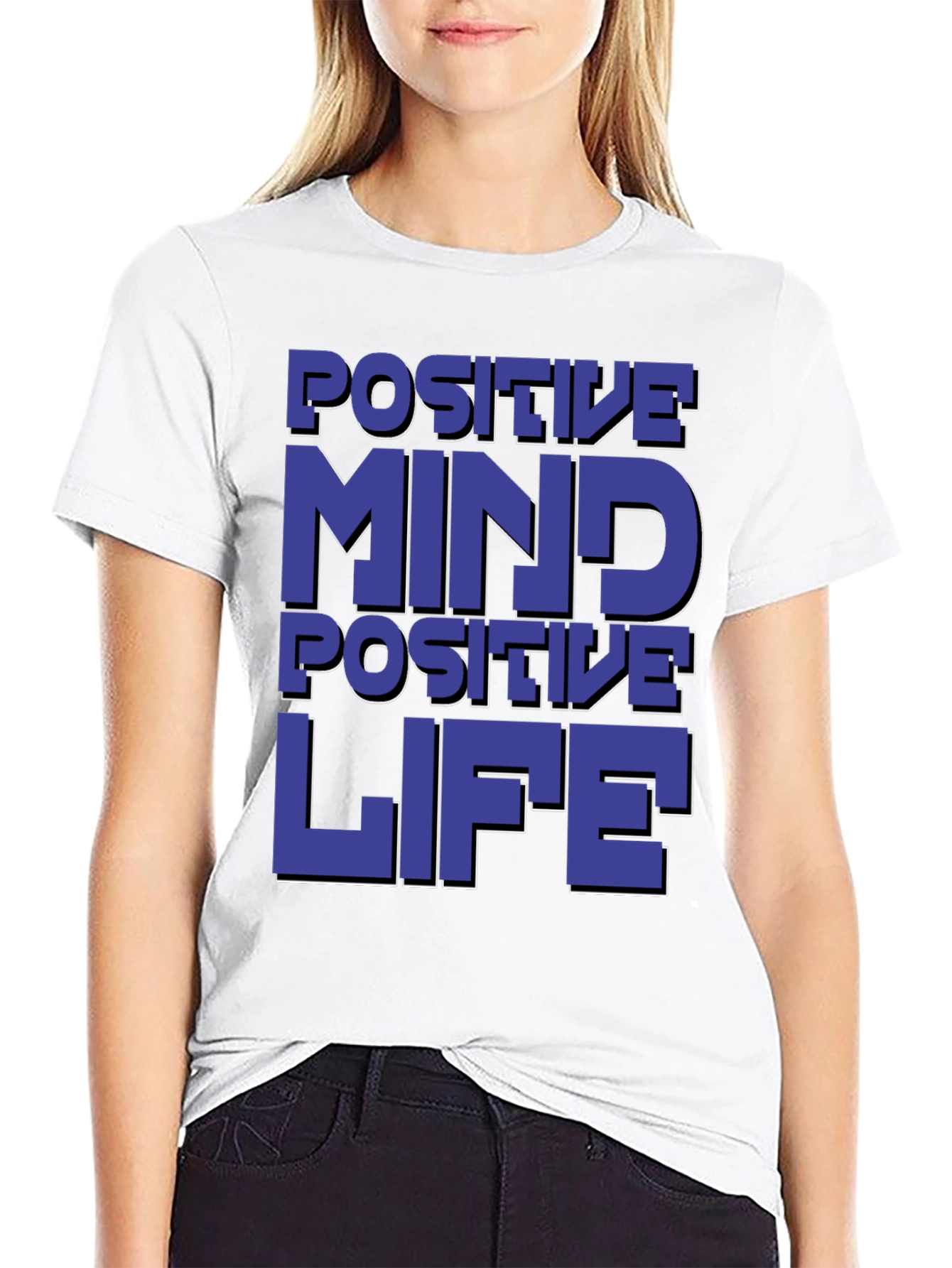 Positive Mind Positive Life Graphic T-Shirt