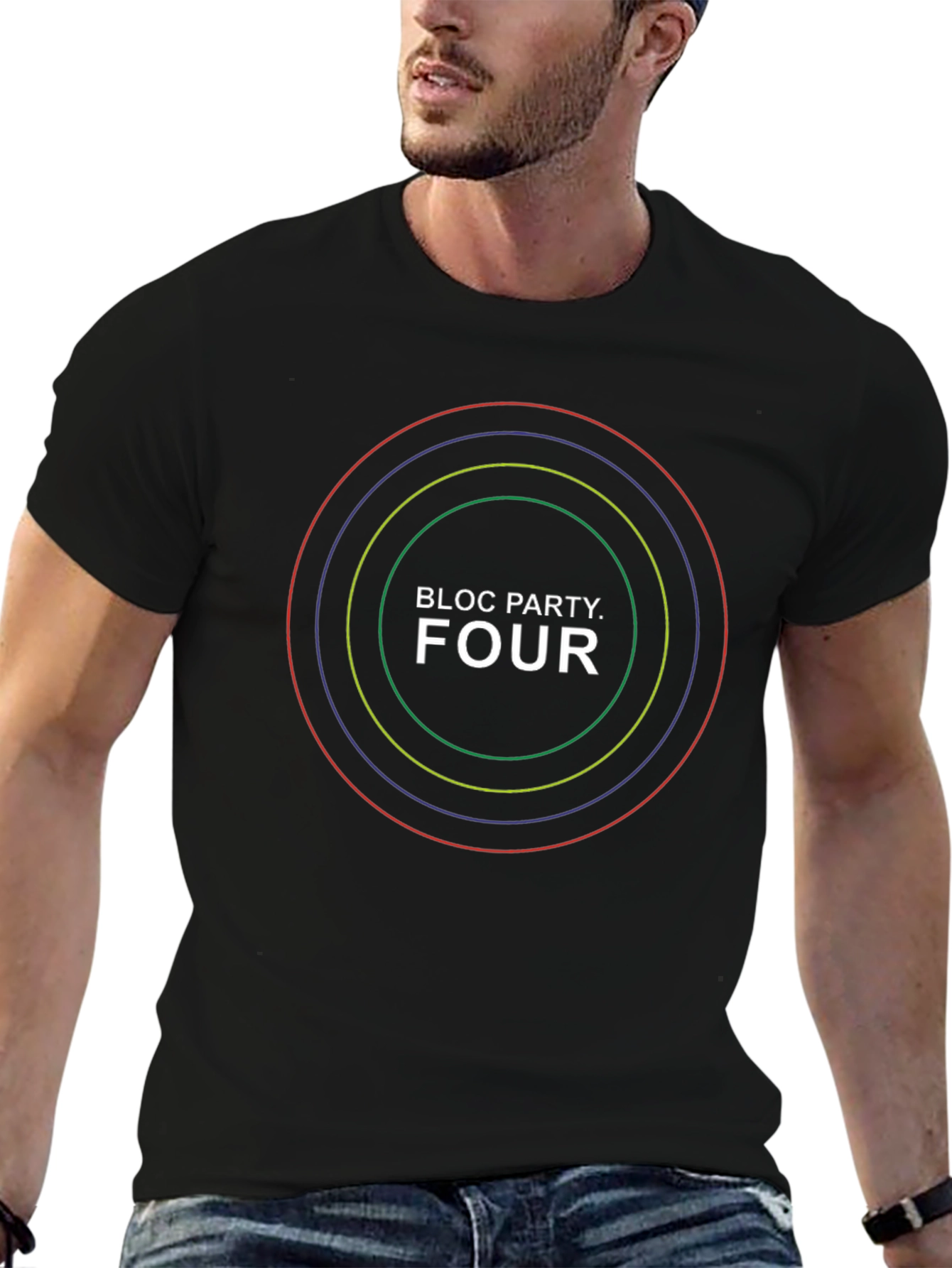 Bloc Party FOUR Black Graphic T-Shirt