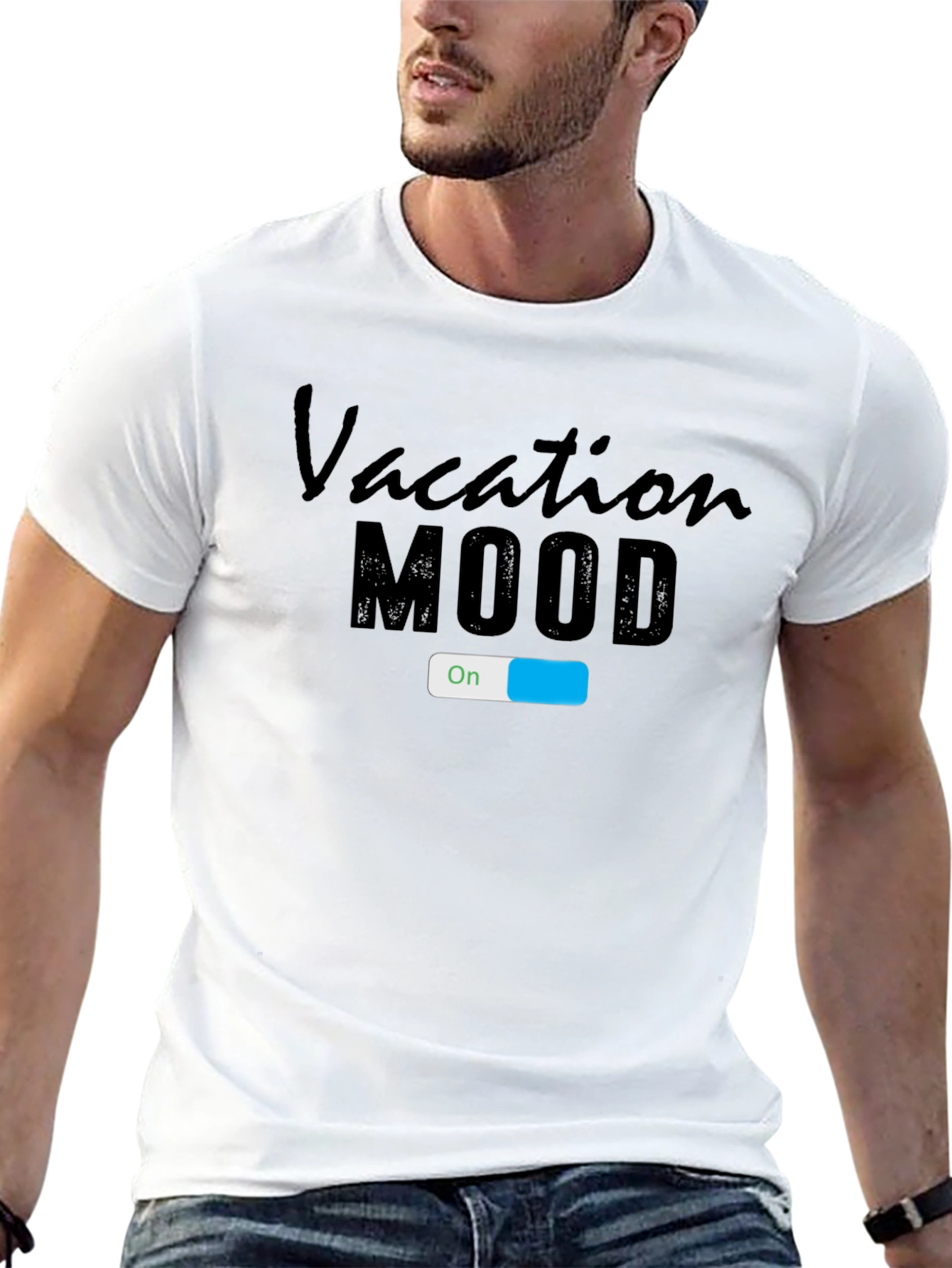 Vacation Mode On T-Shirt - Black Graphic Tee
