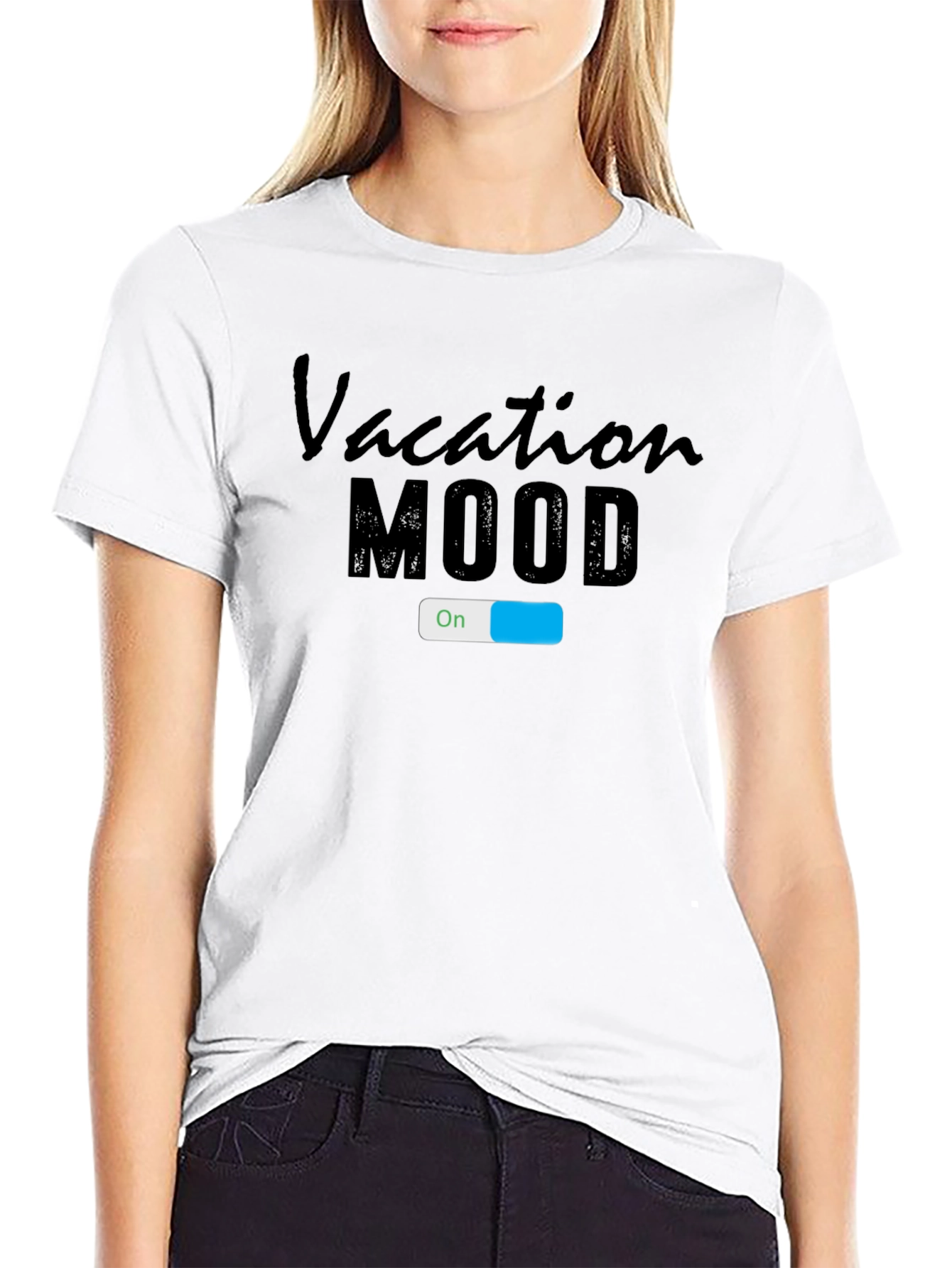 Vacation Mode On T-Shirt - Black Graphic Tee
