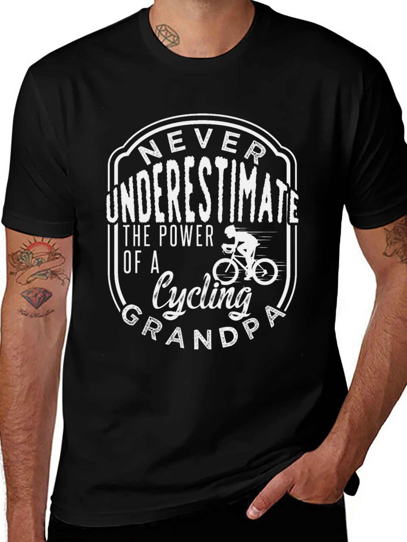Cycling Grandpa T-Shirt - Never Underestimate!