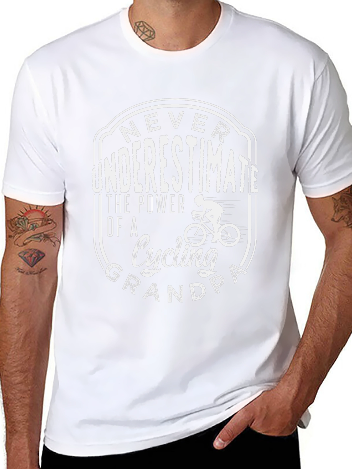 Cycling Grandpa T-Shirt - Never Underestimate!