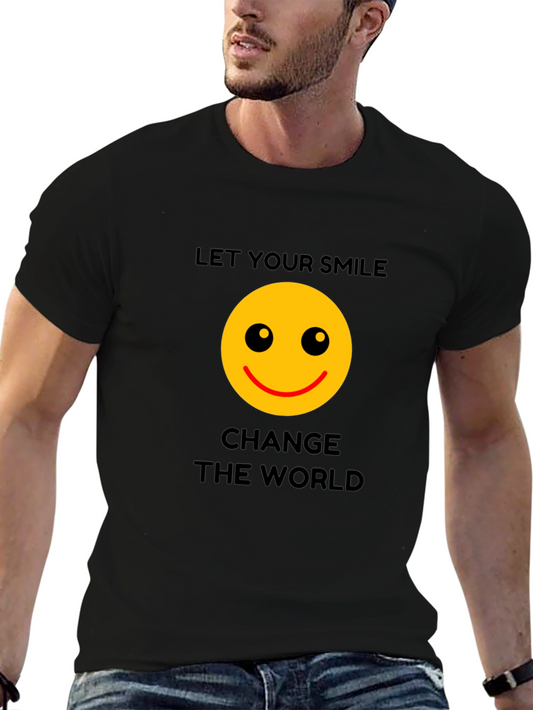 Smiley Face Graphic Tee - Spread Positivity