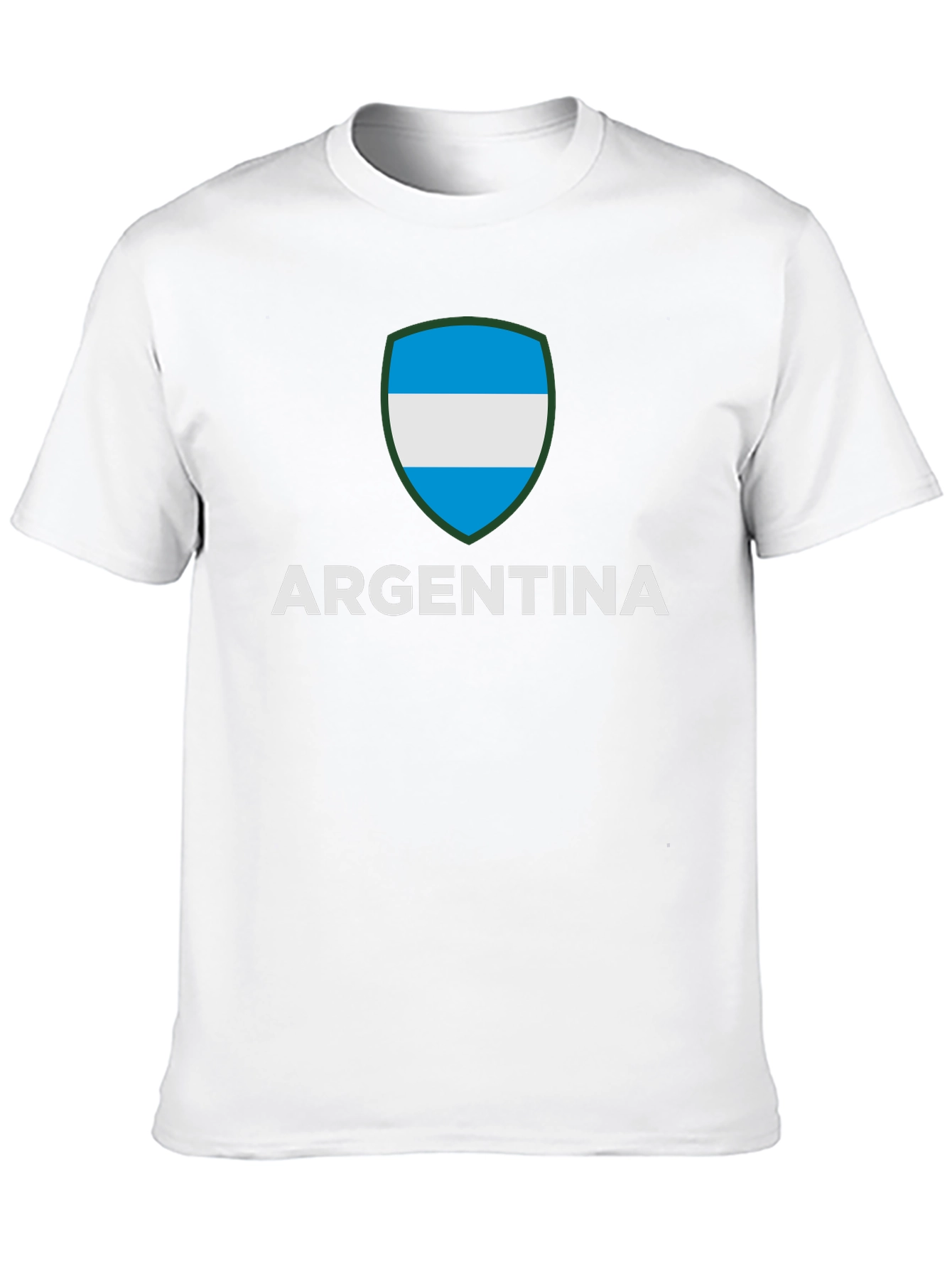 Argentina Flag Crest Graphic Tee - Black