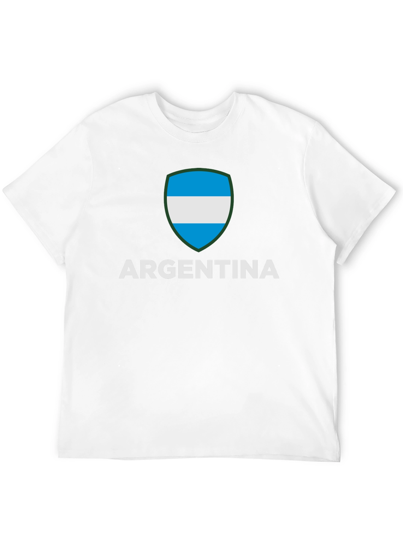 Argentina Flag Crest Graphic Tee - Black