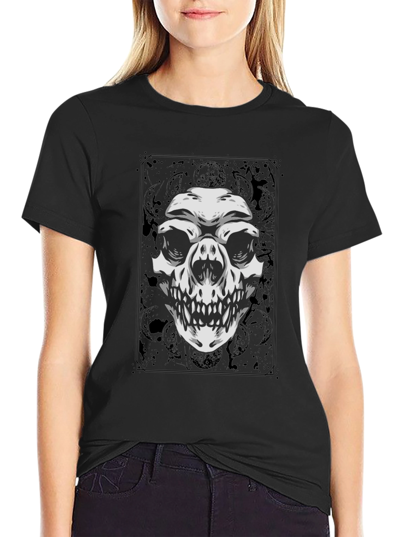 Skull Graphic T-Shirt - Black