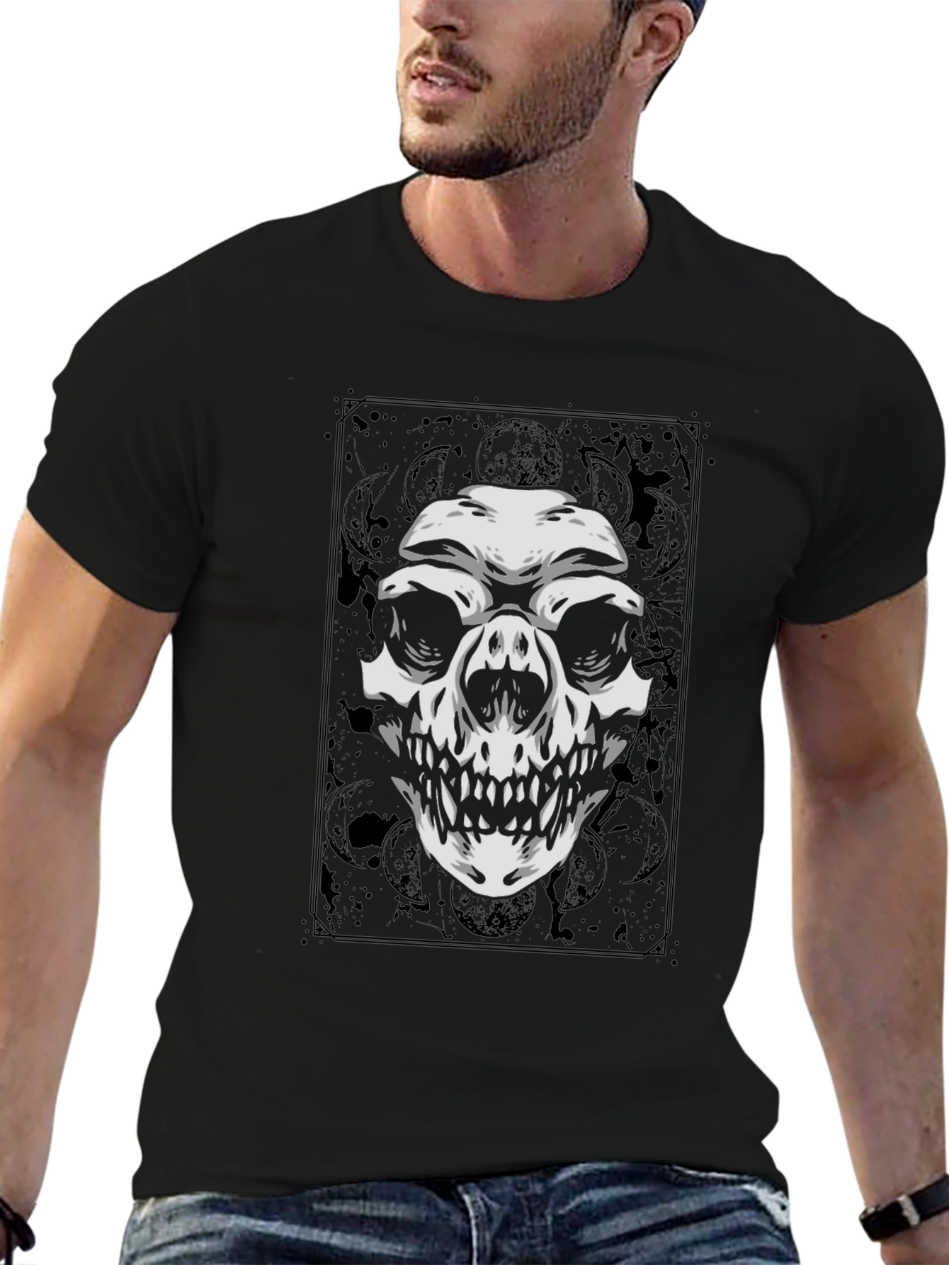 Skull Graphic T-Shirt - Black