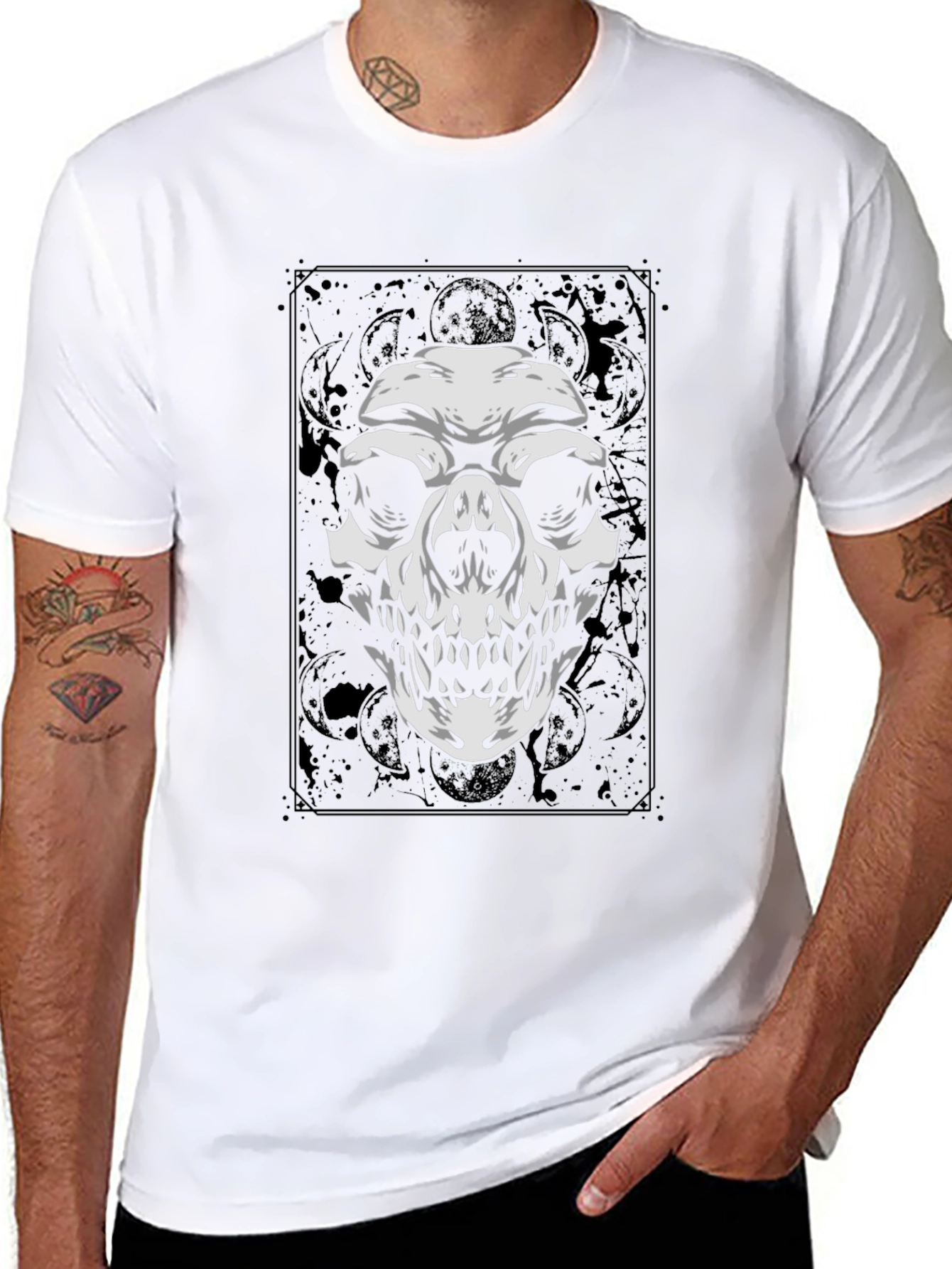 Skull Graphic T-Shirt - Black