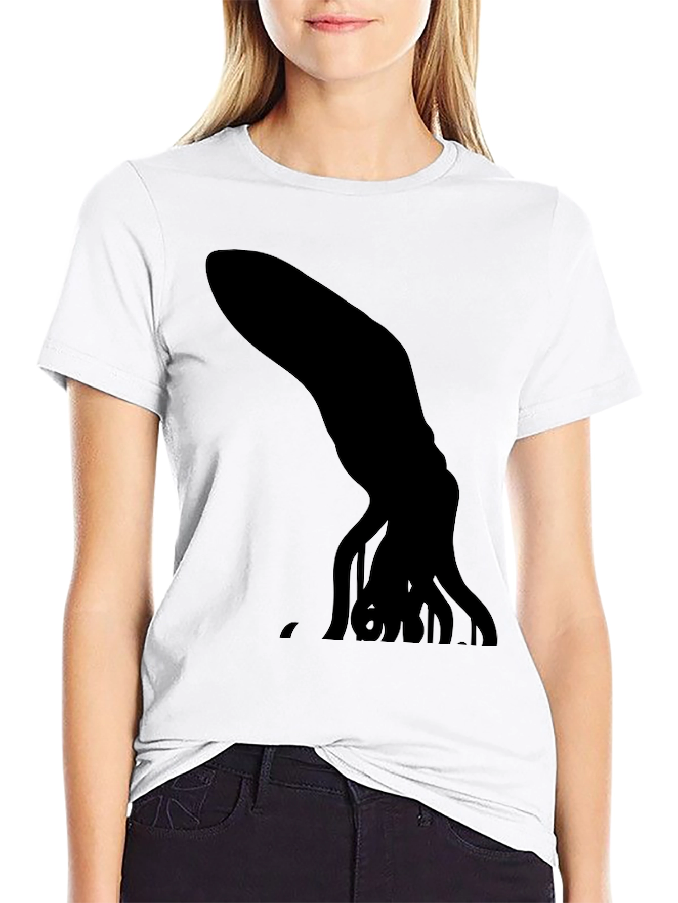 Mens Black Squid Graphic T-Shirt