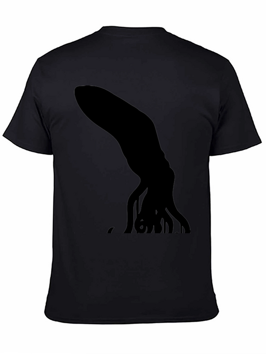 Mens Black Squid Graphic T-Shirt