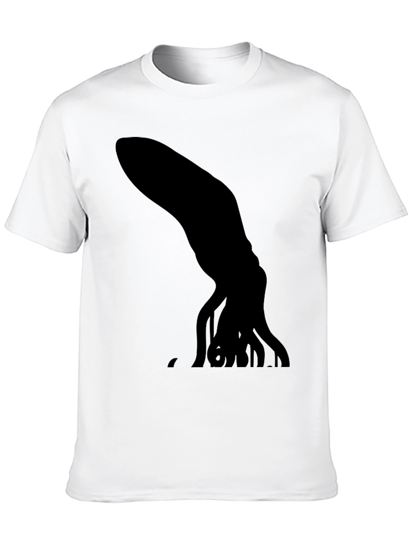 Mens Black Squid Graphic T-Shirt