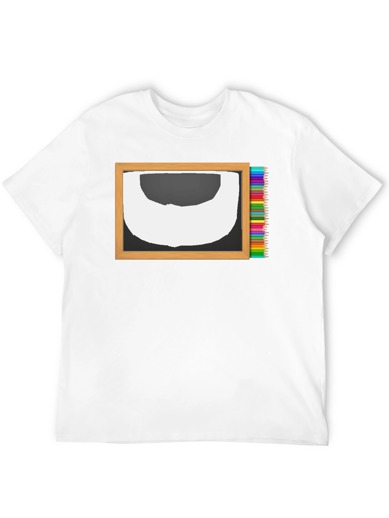 Mens Funny Graphic T-Shirt: Chalkboard Beard Design