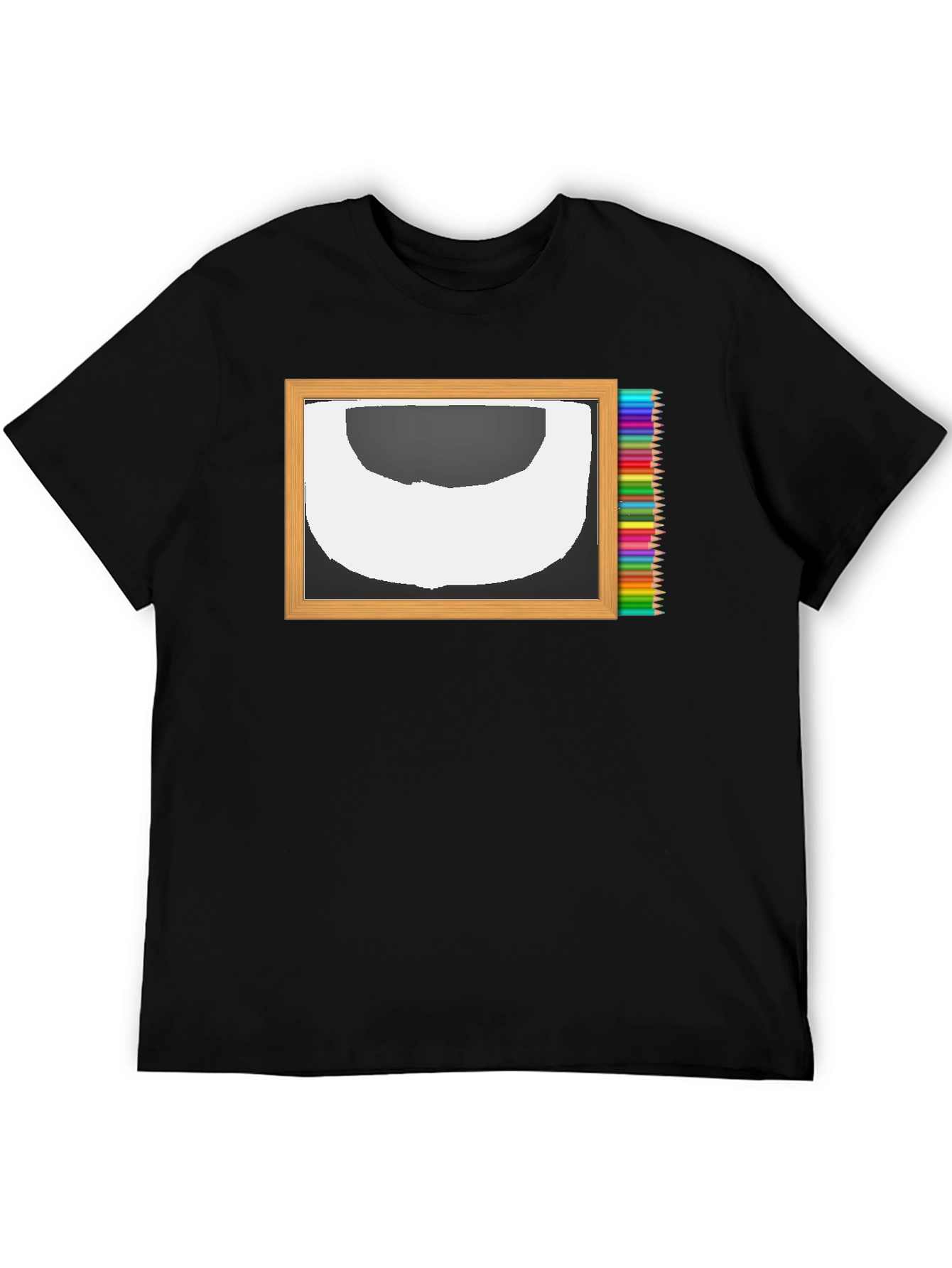 Mens Funny Graphic T-Shirt: Chalkboard Beard Design