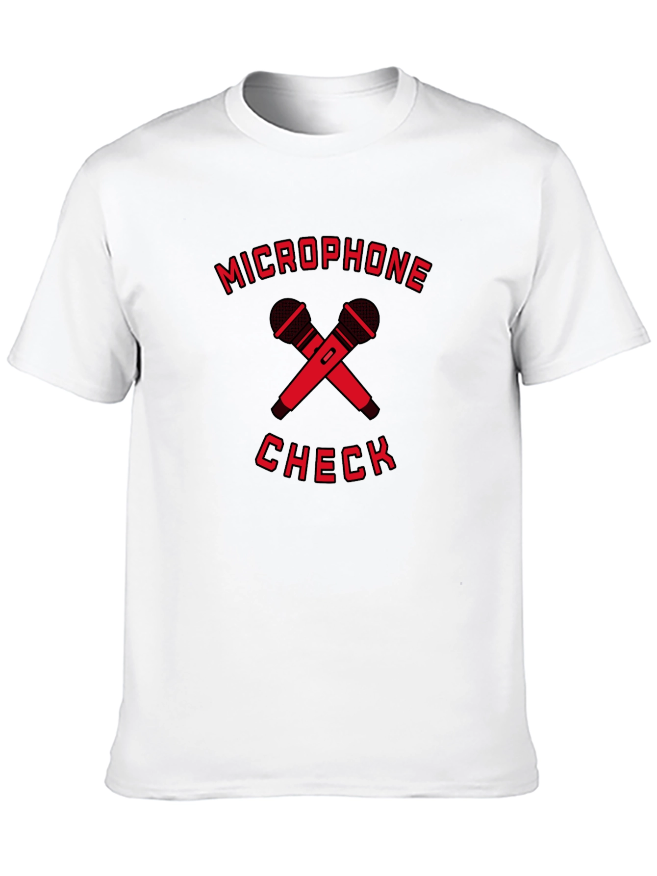 Microphone Check Black Graphic Tee