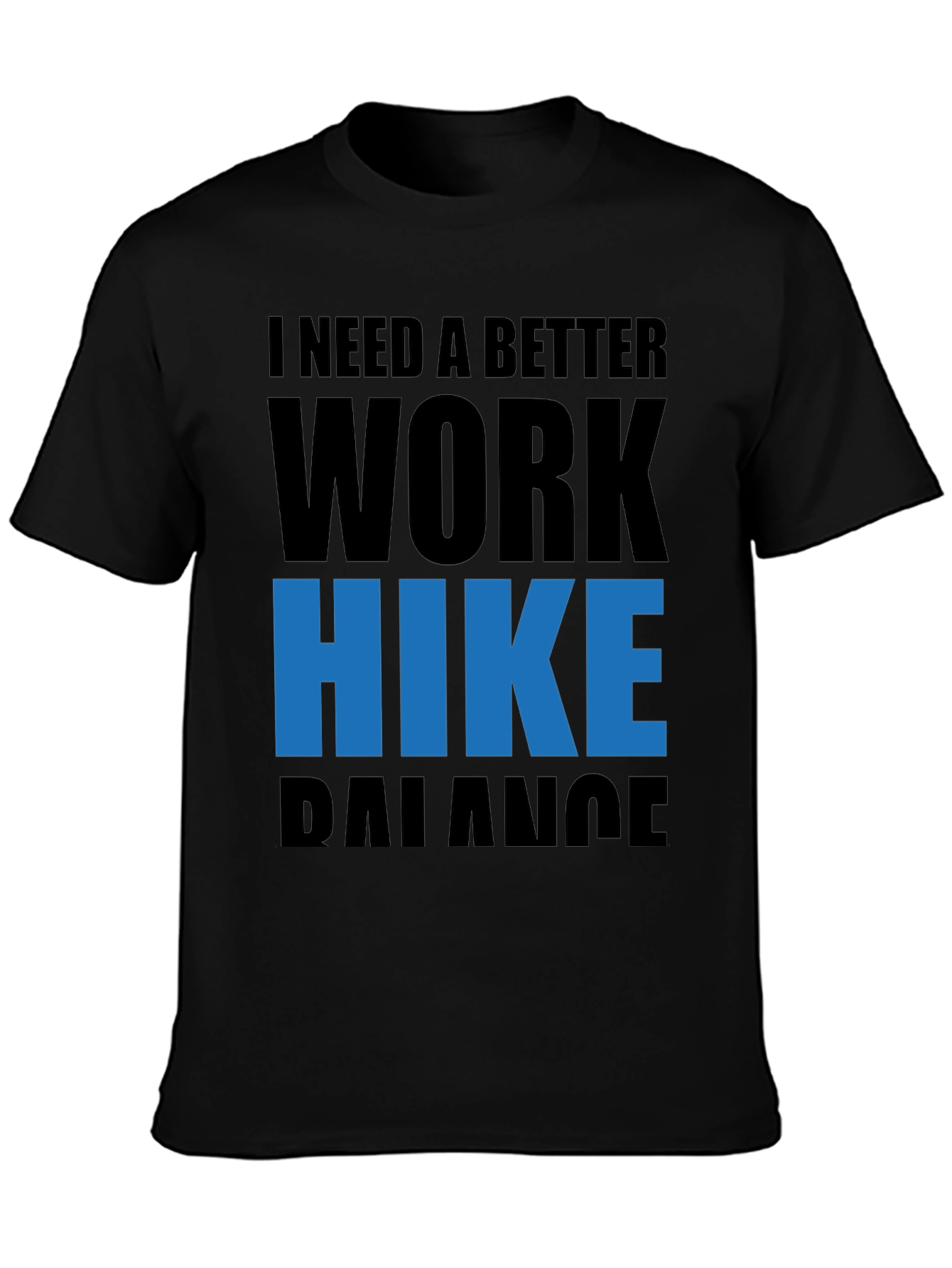 Work Hike Balance Tee - Black Graphic T-Shirt