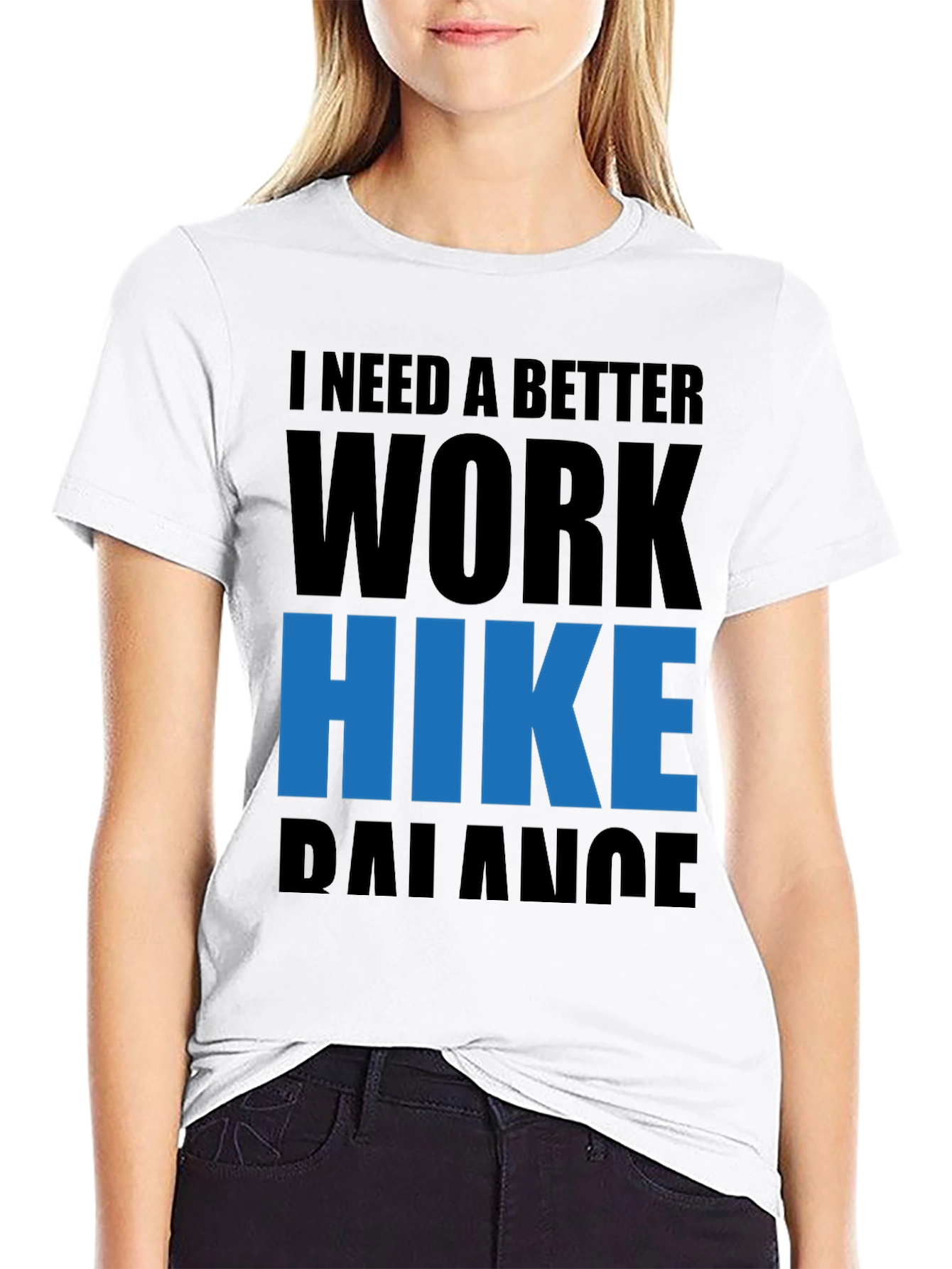 Work Hike Balance Tee - Black Graphic T-Shirt
