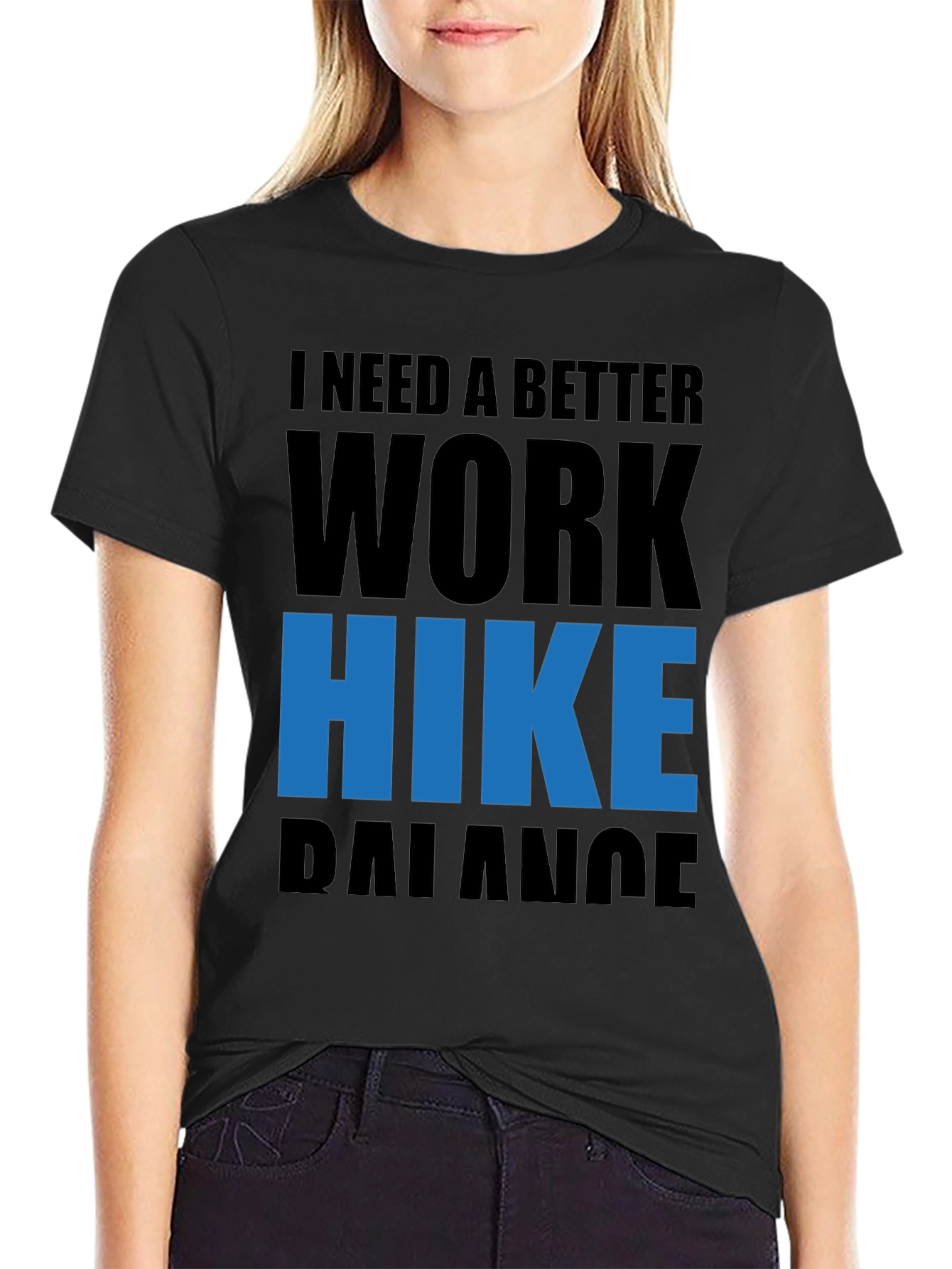 Work Hike Balance Tee - Black Graphic T-Shirt