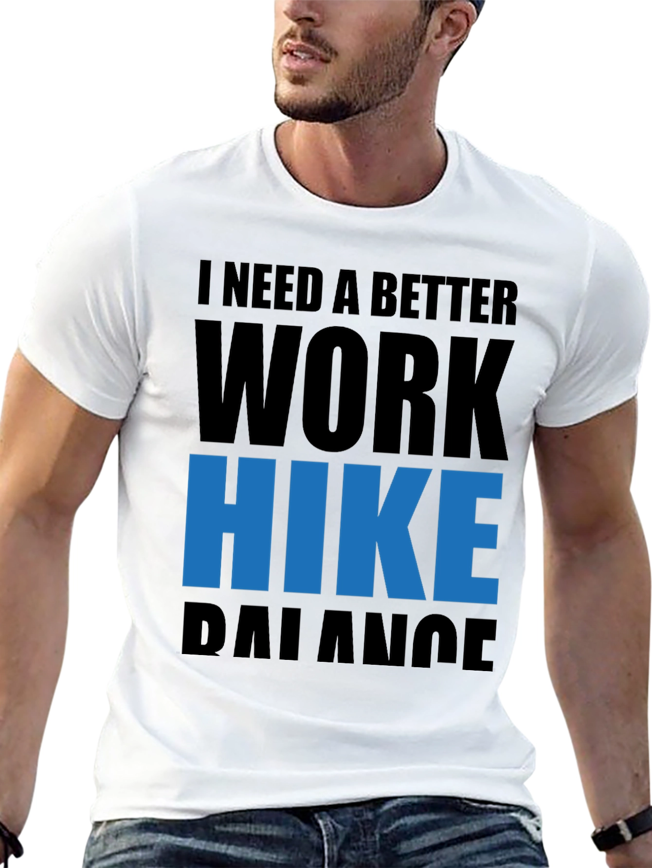Work Hike Balance Tee - Black Graphic T-Shirt