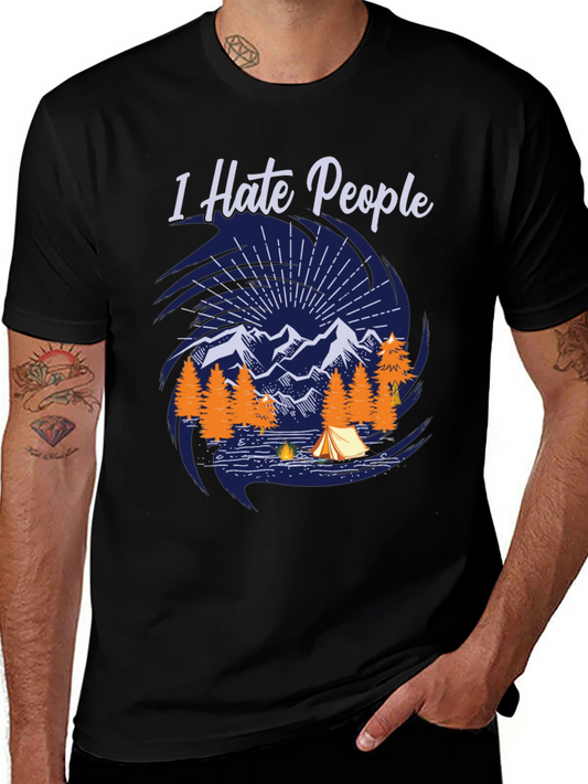 I Hate People Camping Graphic Tee