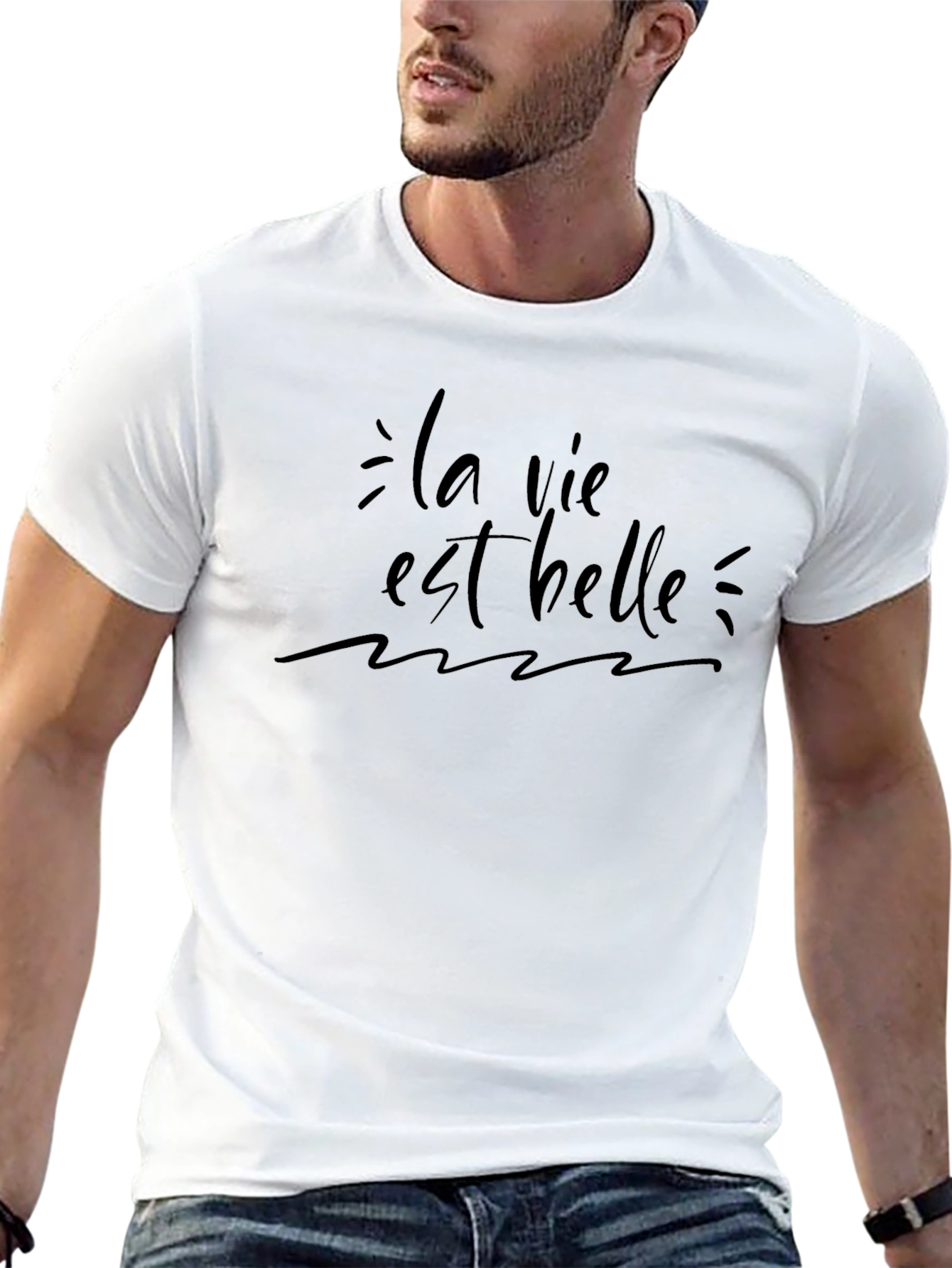 La Vie Est Belle Graphic Tee - Trendy T-Shirt