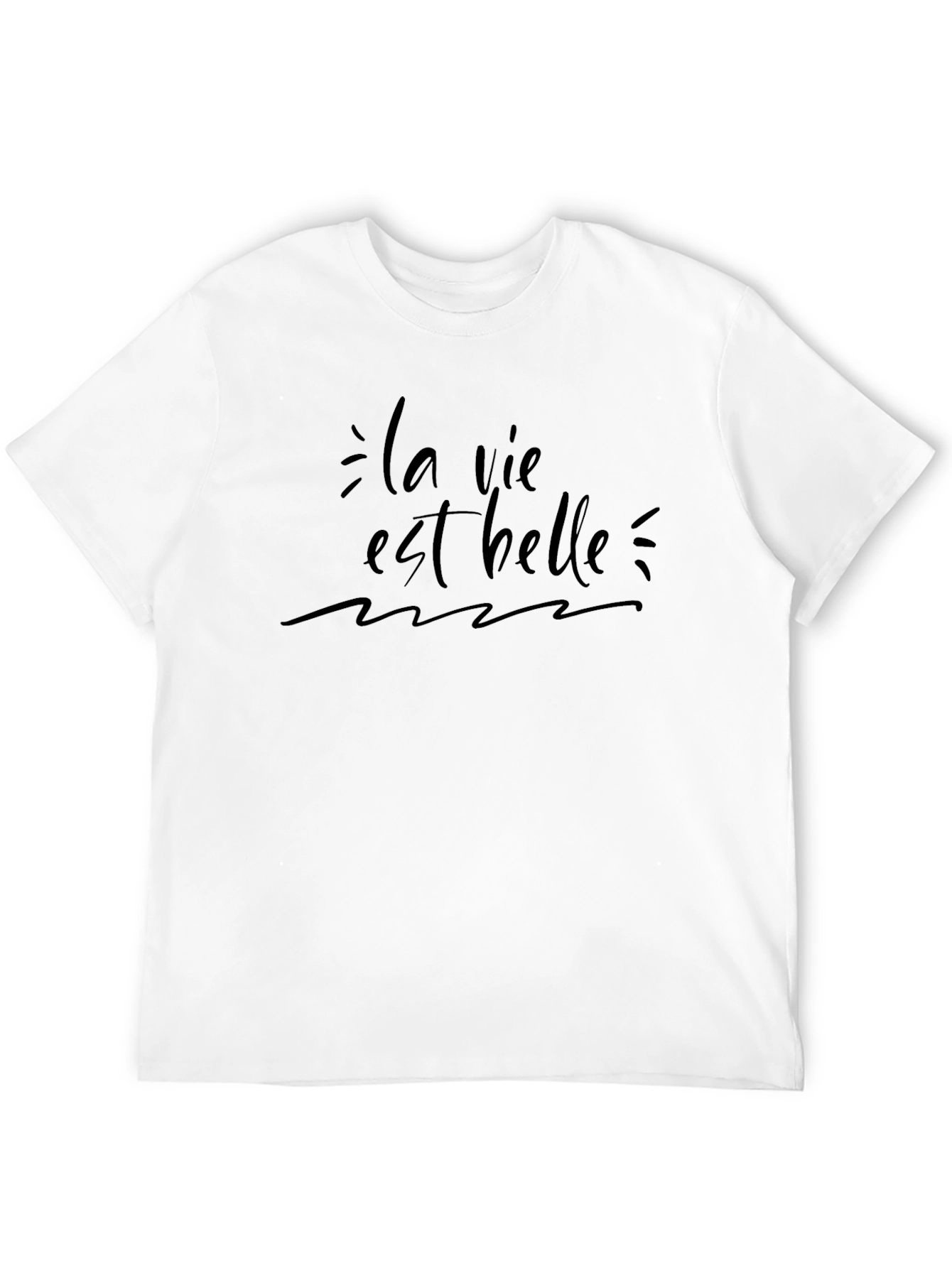 La Vie Est Belle Graphic Tee - Trendy T-Shirt