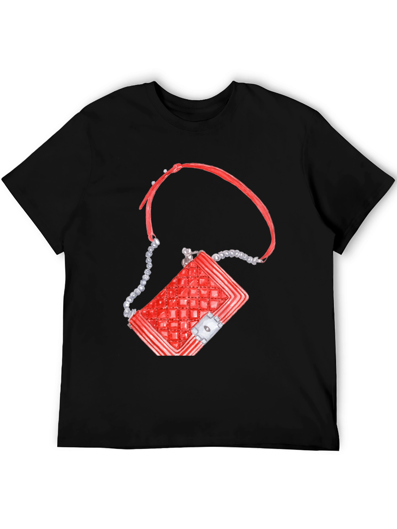 Red Quilted Bag Graphic T-Shirt