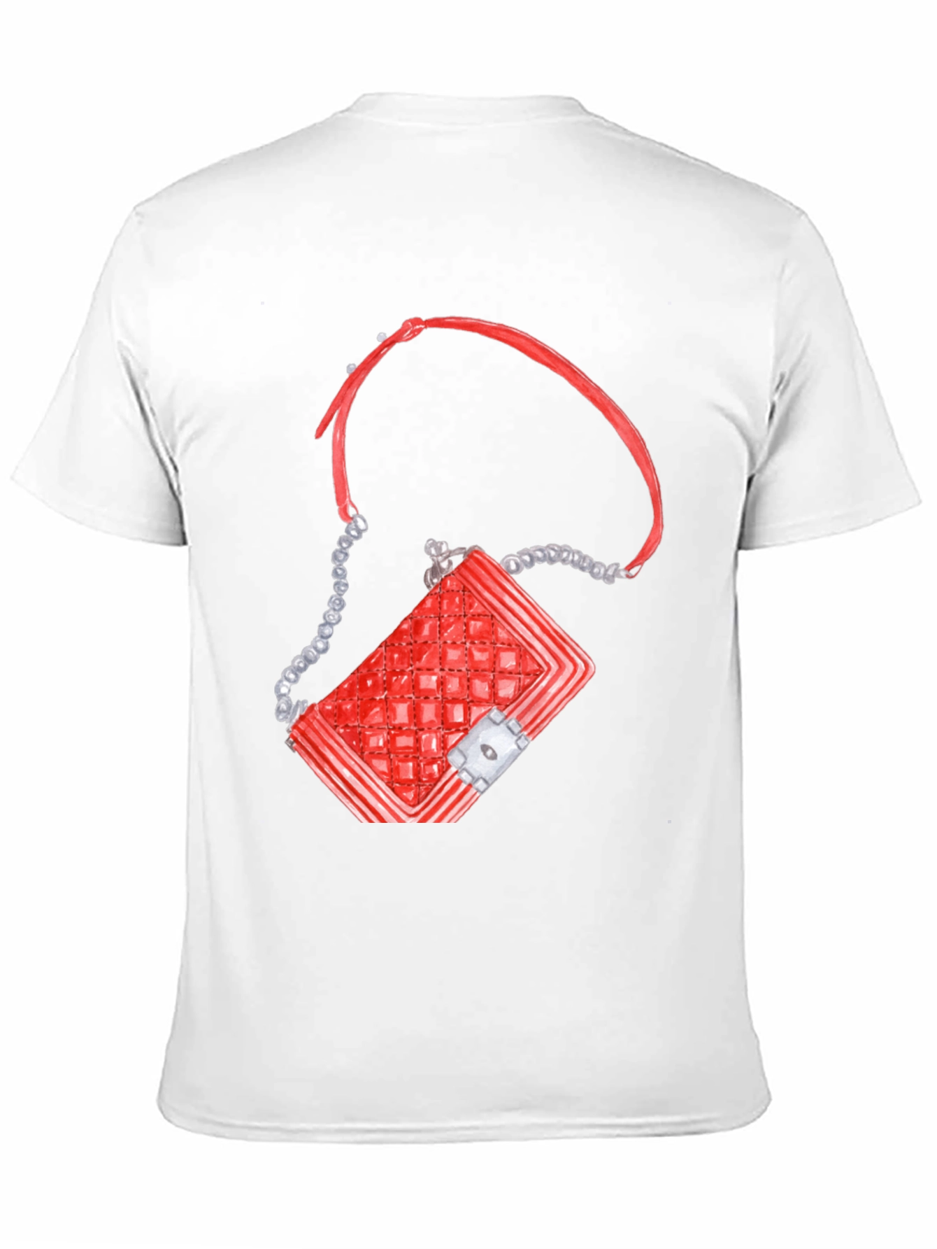 Red Quilted Bag Graphic T-Shirt