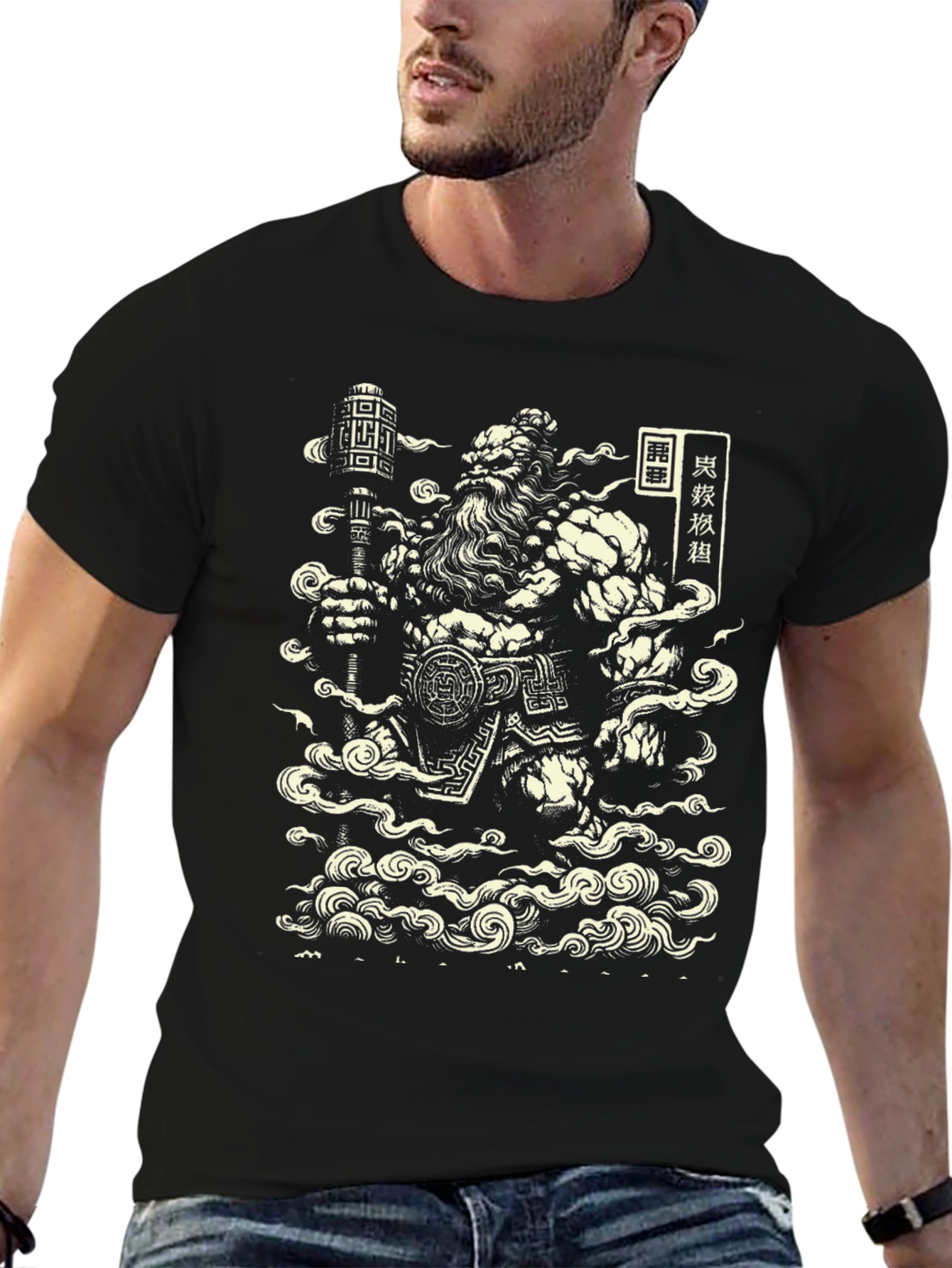 Warrior Graphic Black T-Shirt