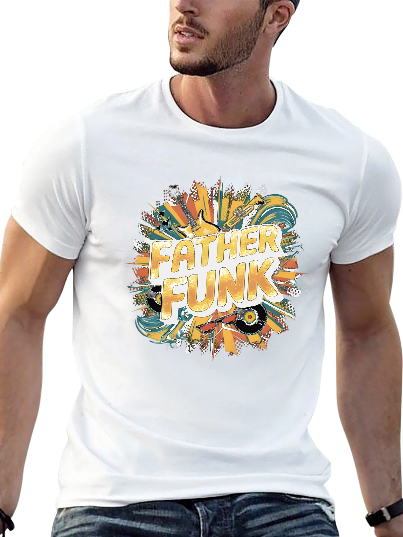 Father Funk Graphic Tee - Black Cotton T-Shirt