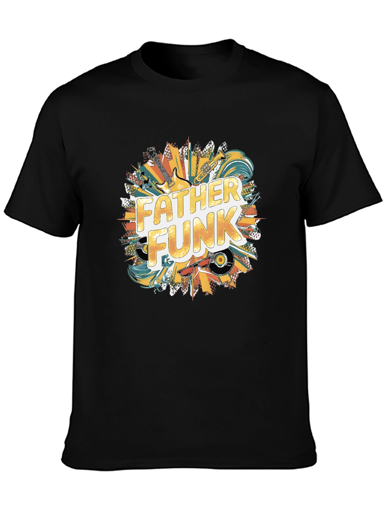 Father Funk Graphic Tee - Black Cotton T-Shirt