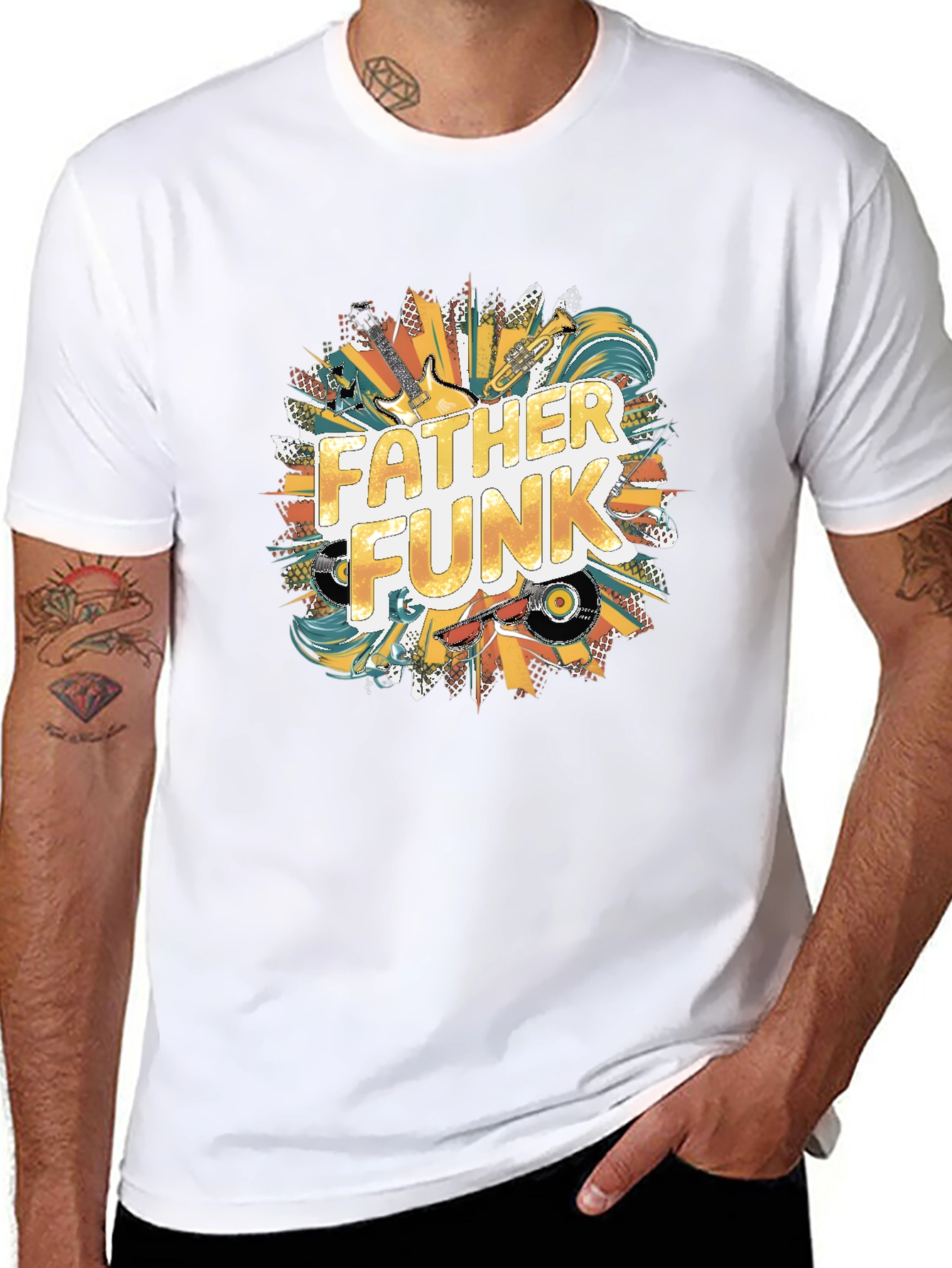 Father Funk Graphic Tee - Black Cotton T-Shirt