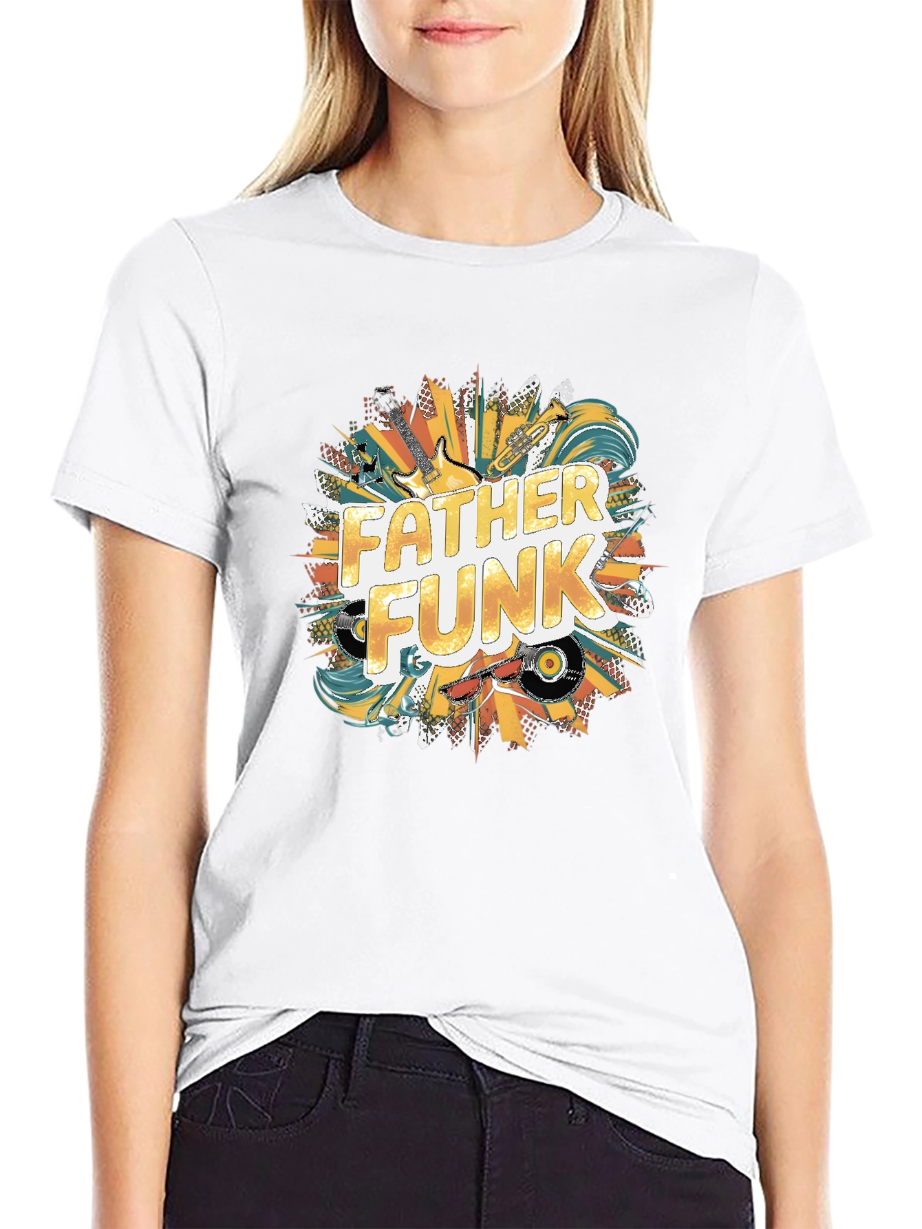 Father Funk Graphic Tee - Black Cotton T-Shirt