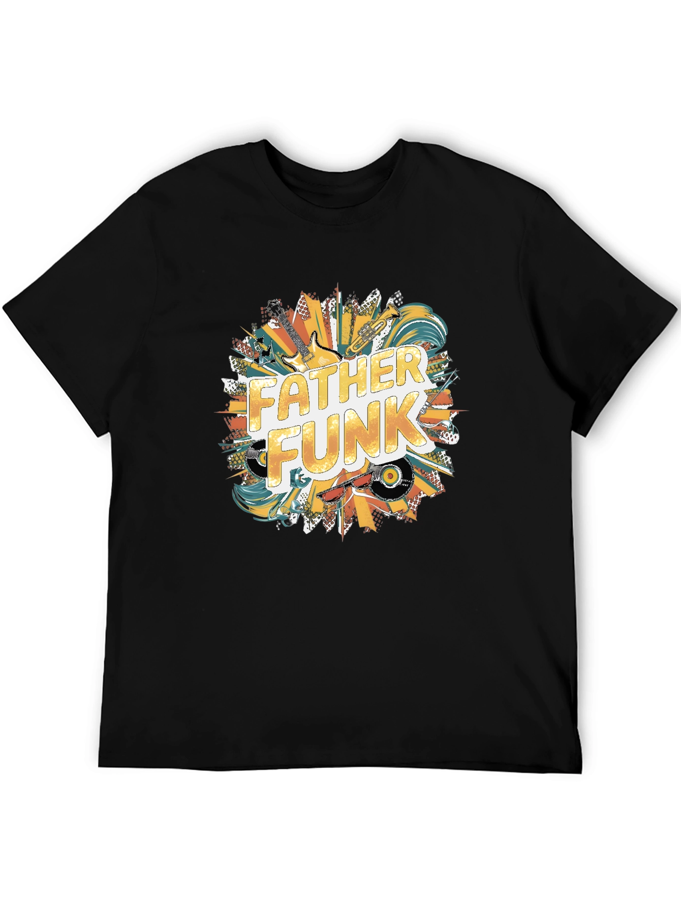 Father Funk Graphic Tee - Black Cotton T-Shirt